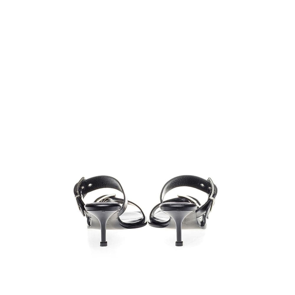 Alexander McQueen Black Leather Stiletto Heel Sandals - 4