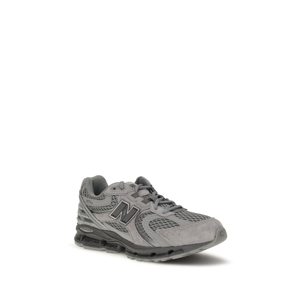 New Balance Gray Fabric Athletic Sneakers - 2