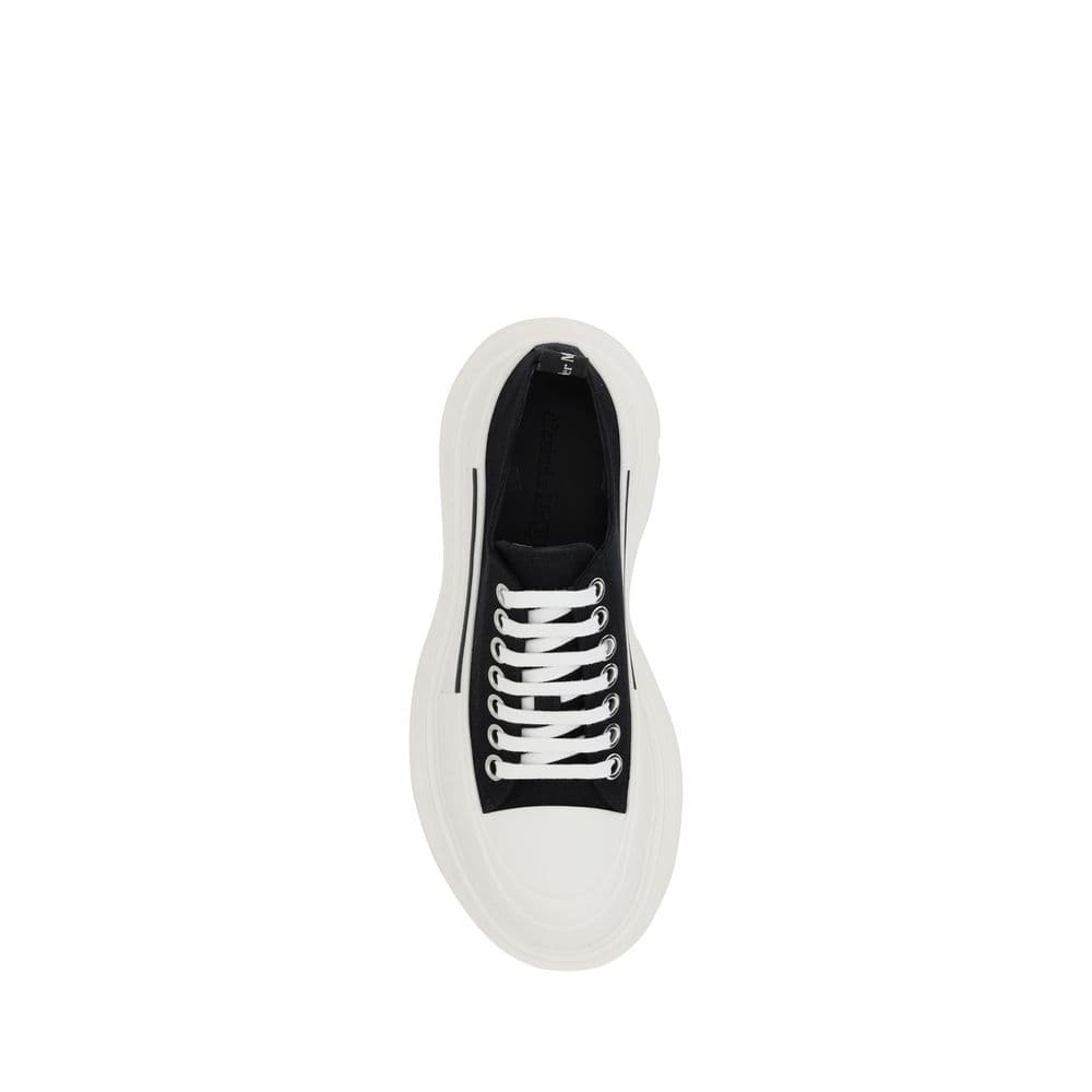 Alexander McQueen Black Cotton Chunky Sneakers - 4