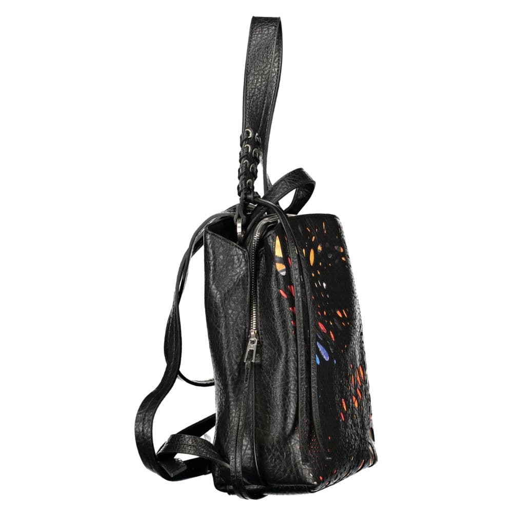 Desigual Black Polyurethane Women's Backpack - 3