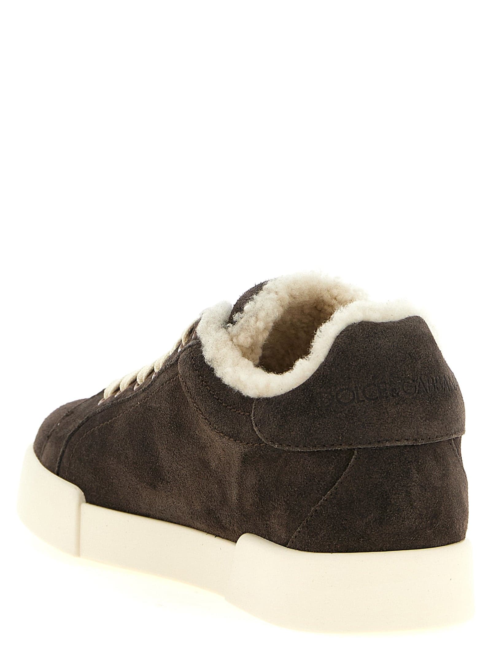 Dolce & Gabbana Brown Calfskin Low Top Sneakers - 3