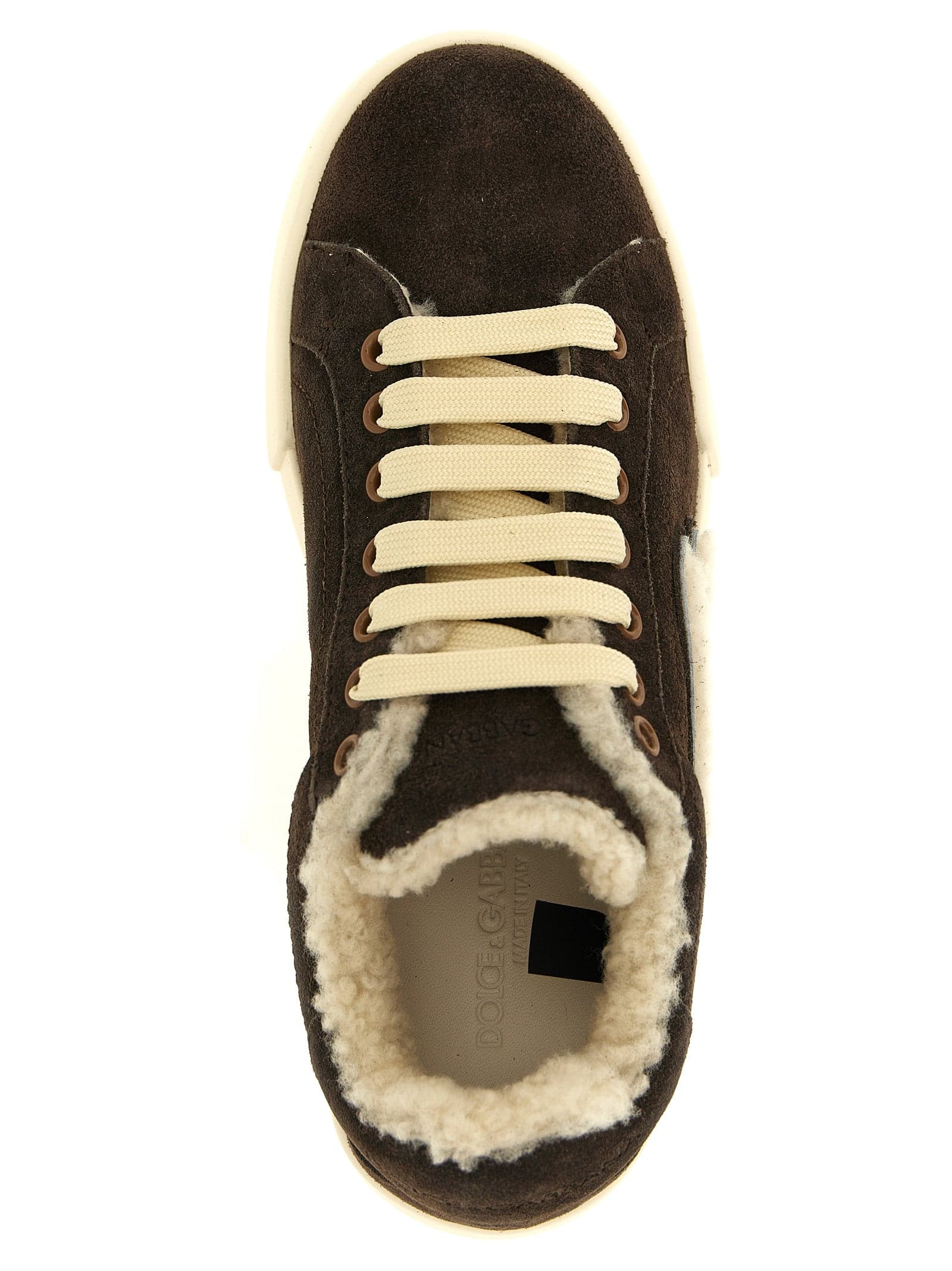 Dolce & Gabbana Brown Calfskin Low Top Sneakers - 4