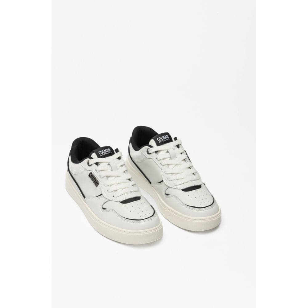 Colmar Black And White Leather Low Top Sneakers - 2