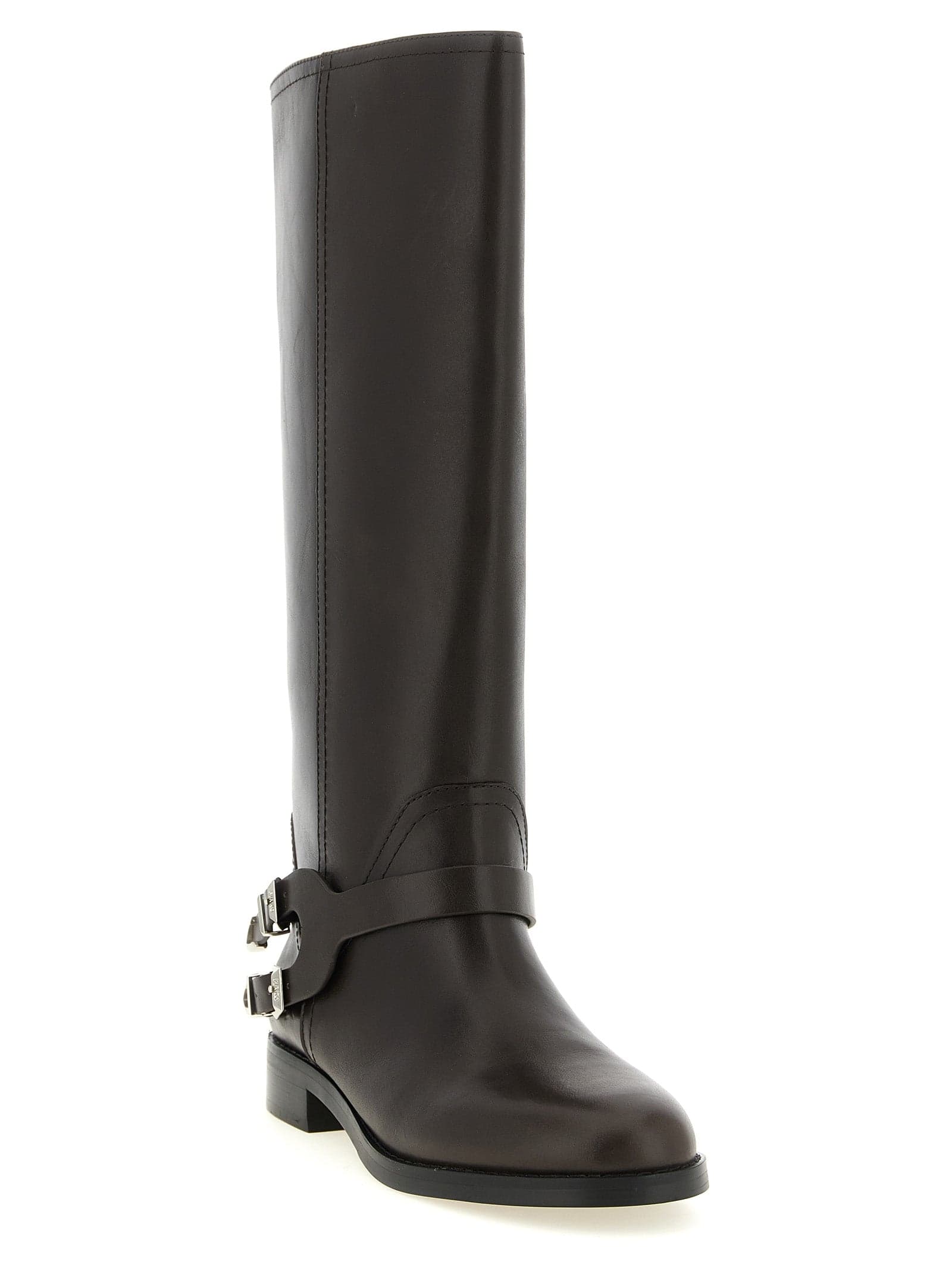 PINKO Black Cowhide Over The Knee - 2