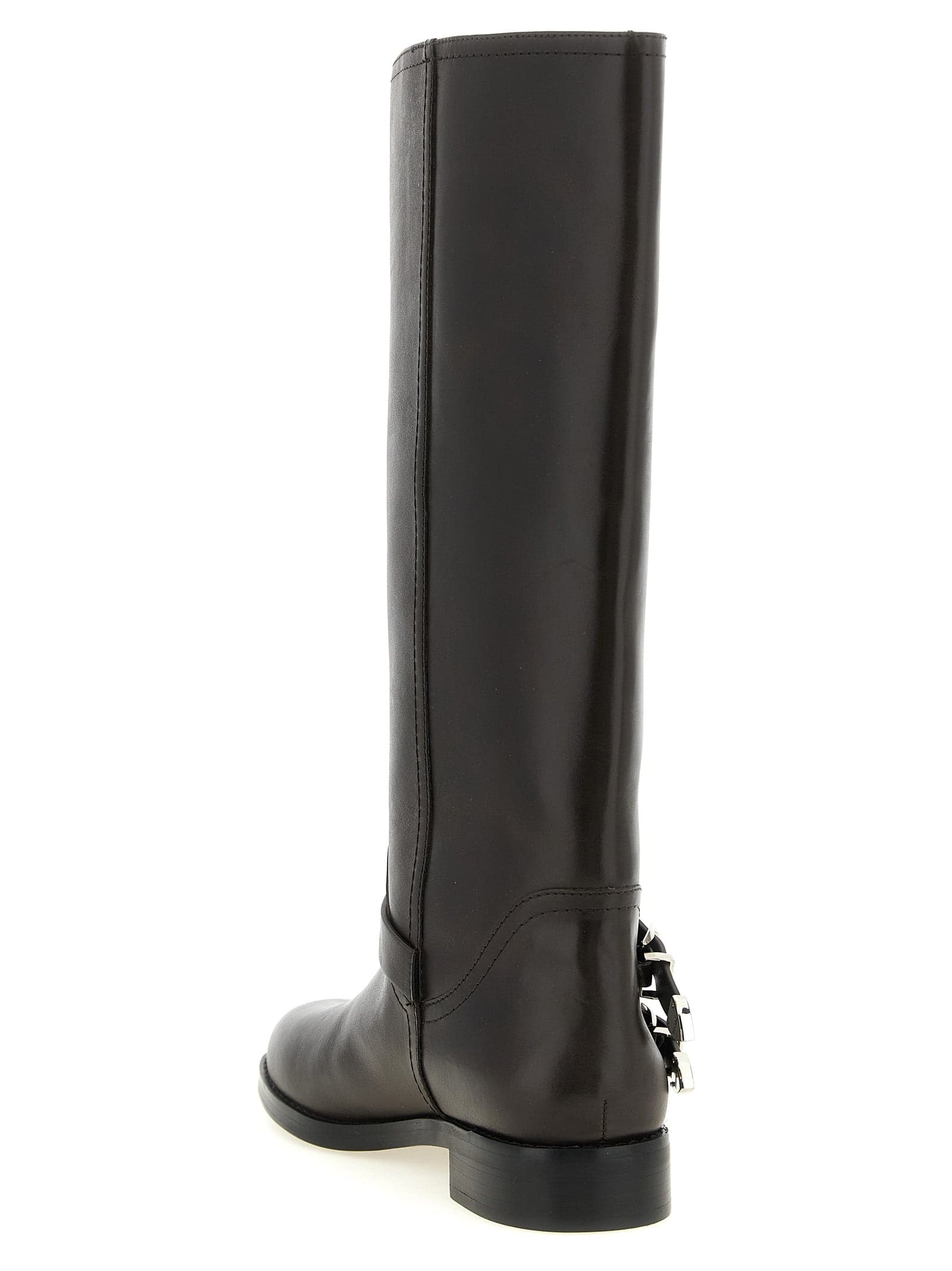 PINKO Black Cowhide Over The Knee - 3
