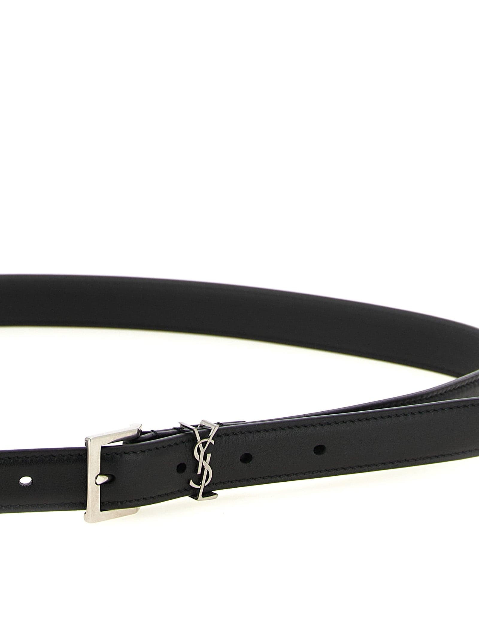 Saint Laurent Black Calfskin Regular Belt - 3