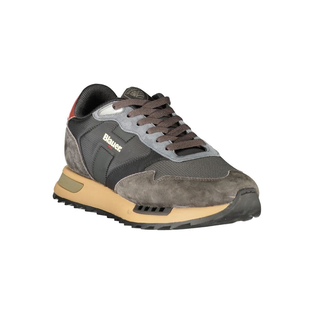 Blauer Nero Polyurethane Uomo Sneaker - 2