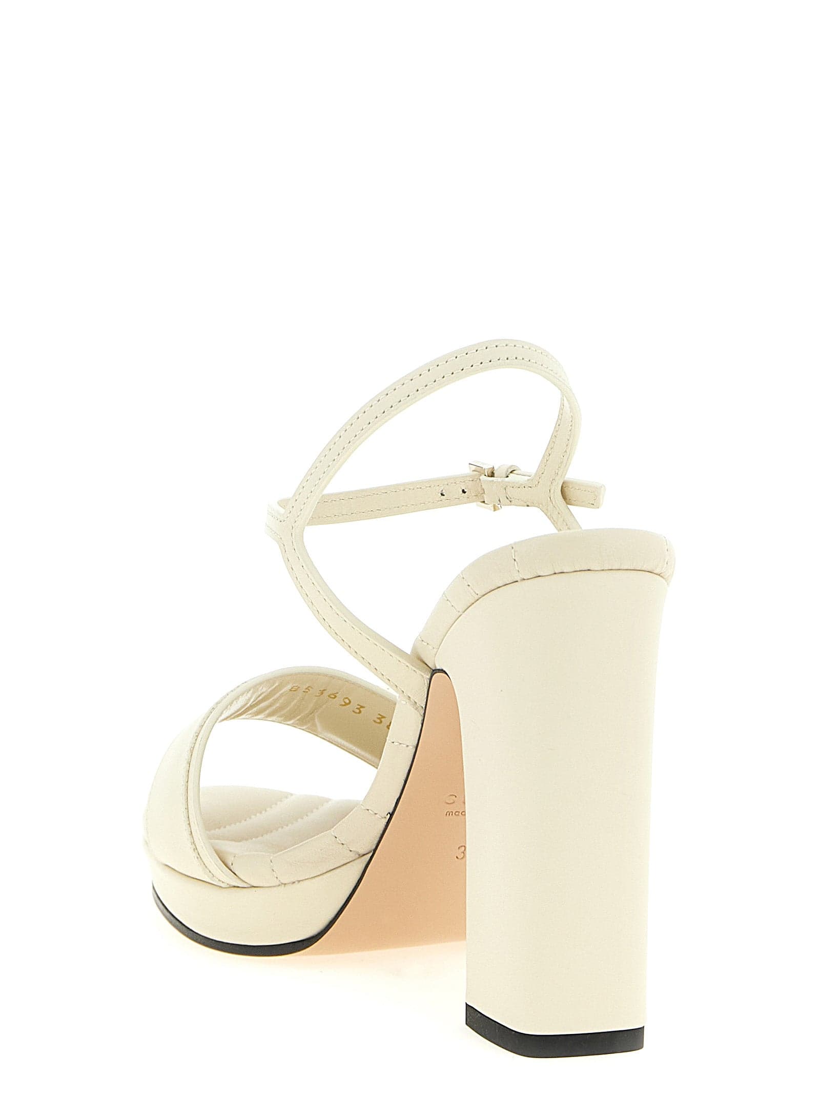 Gucci White Calfskin High Heel Pumps - 3