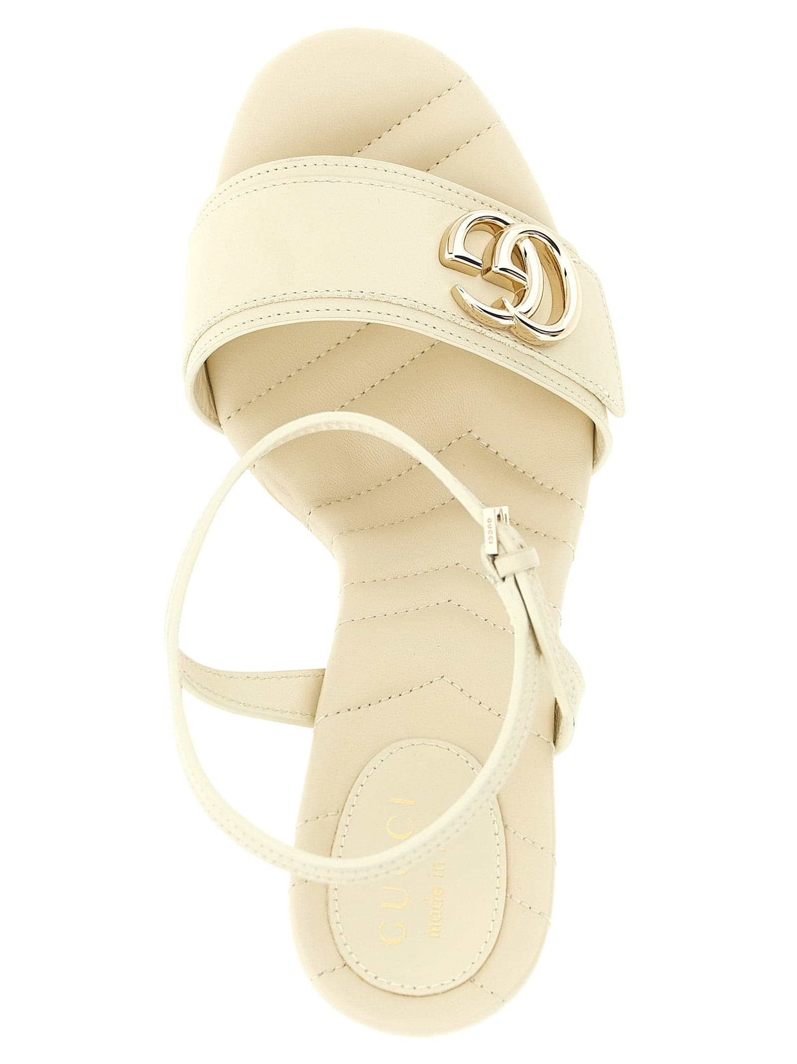 Gucci White Calfskin High Heel Pumps - 4