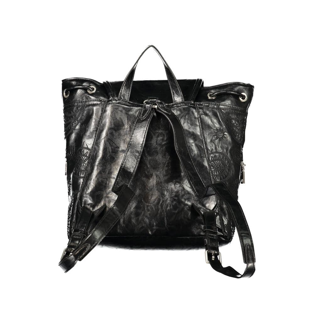 Desigual Black Polyurethane Women's Backpack - 2