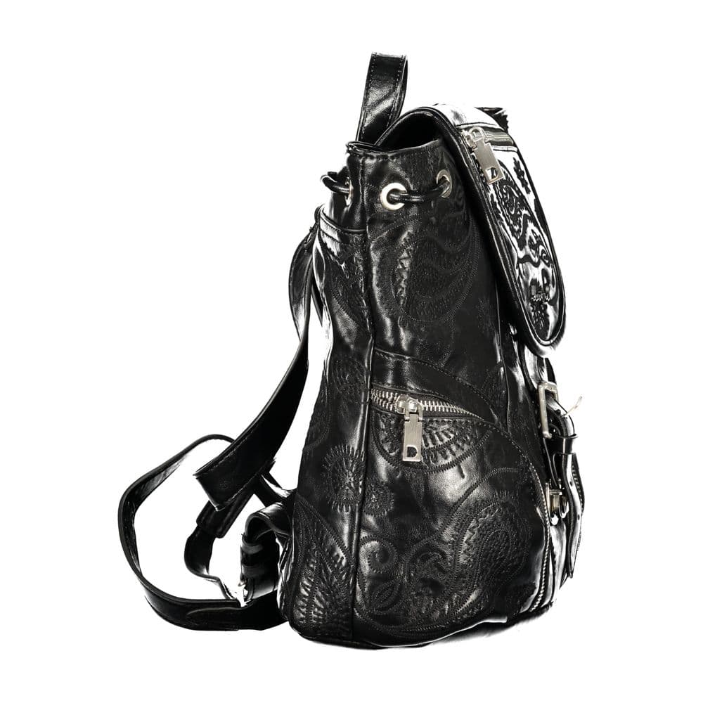 Desigual Black Polyurethane Women's Backpack - 3