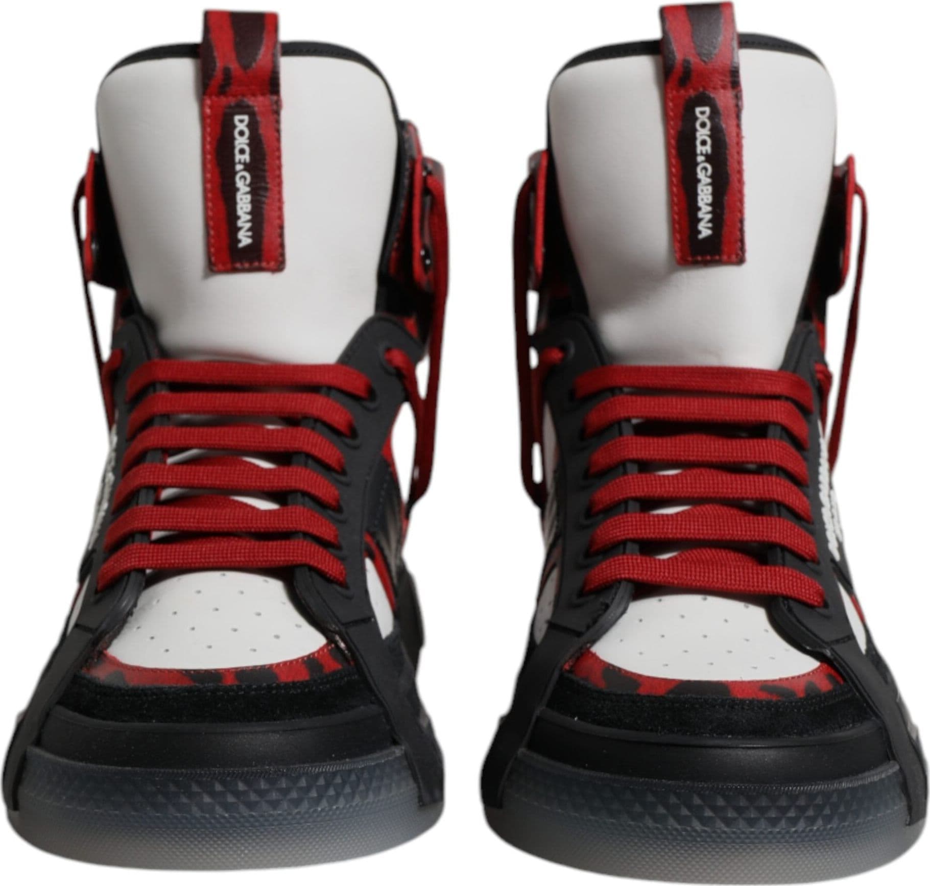 Dolce & Gabbana Multicolor Leather High Top Sneakers Shoes - 2