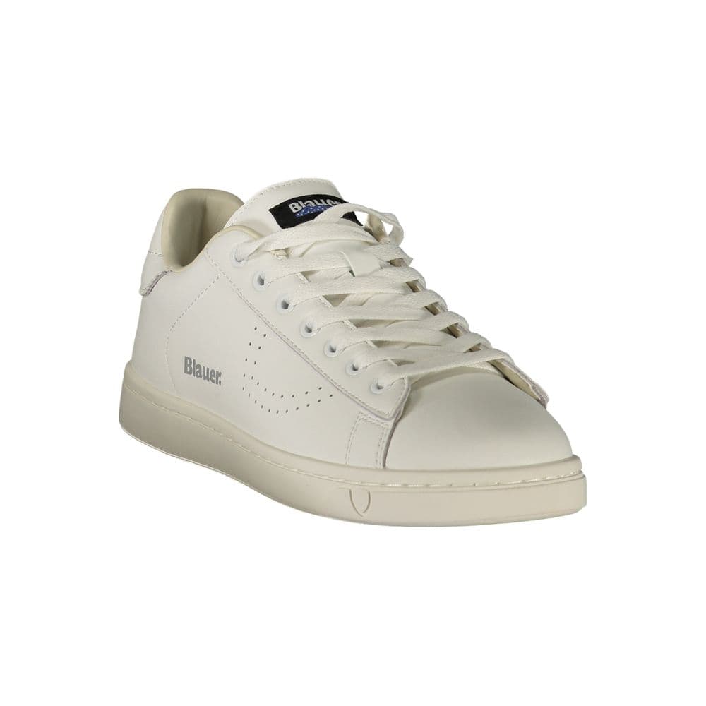 Blauer White Polyurethane Men's Sneaker - 2