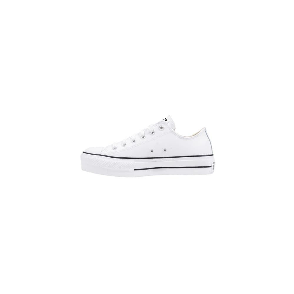 Converse White Leather Platform Sneakers - 3