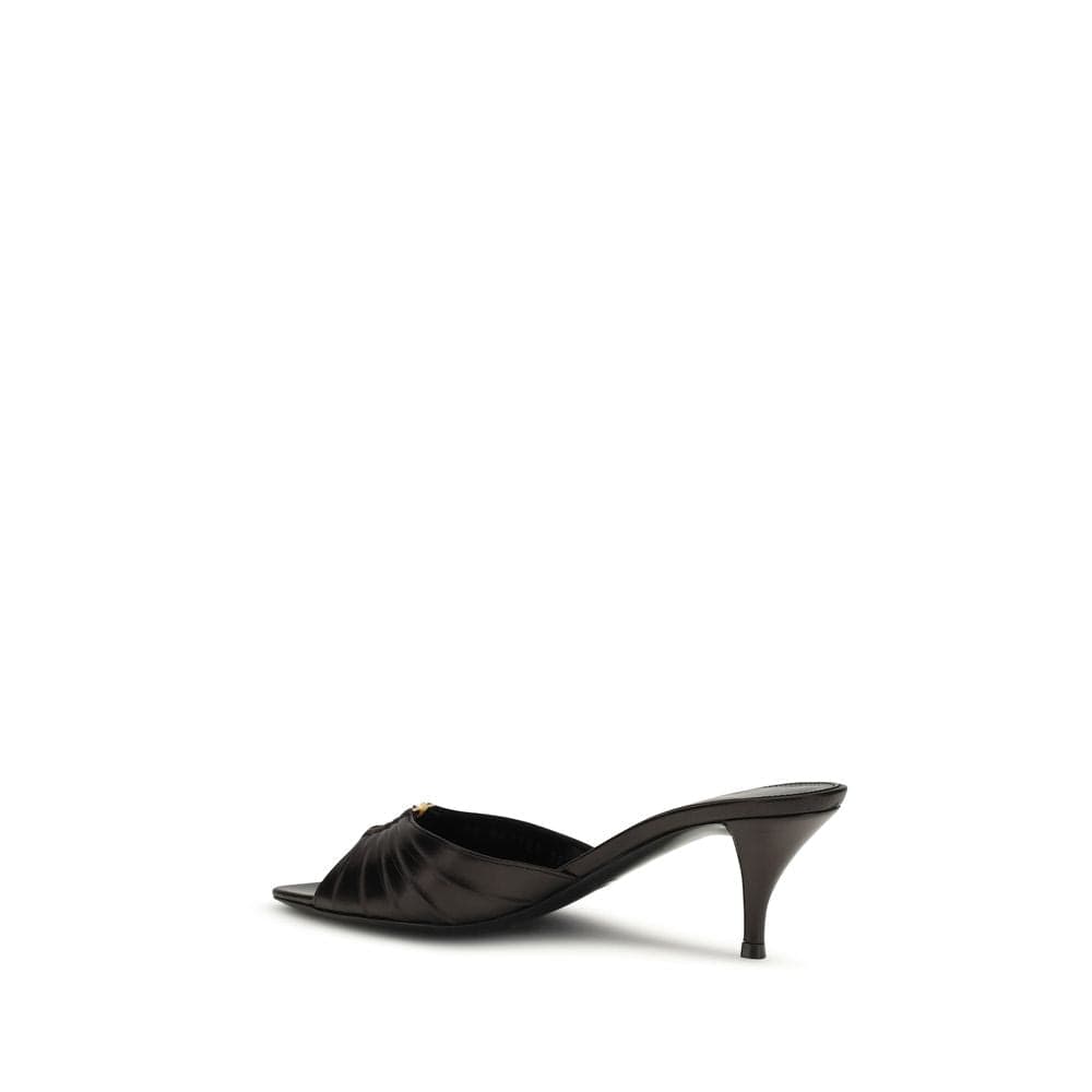 Saint Laurent Black Calf Leather Bos Taurus Sandals - 3