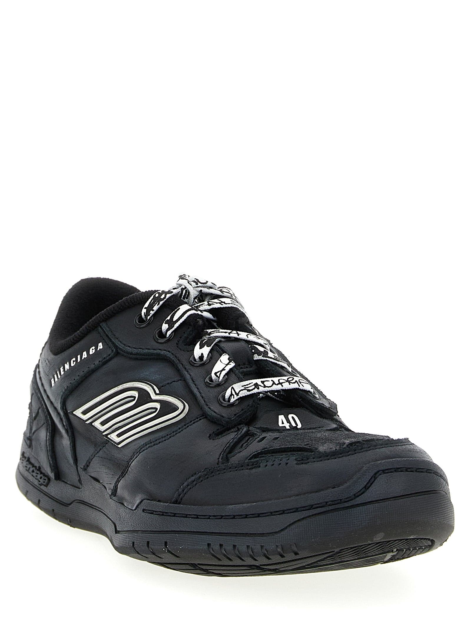 Balenciaga Black Calfskin Athletic Sneakers - 2