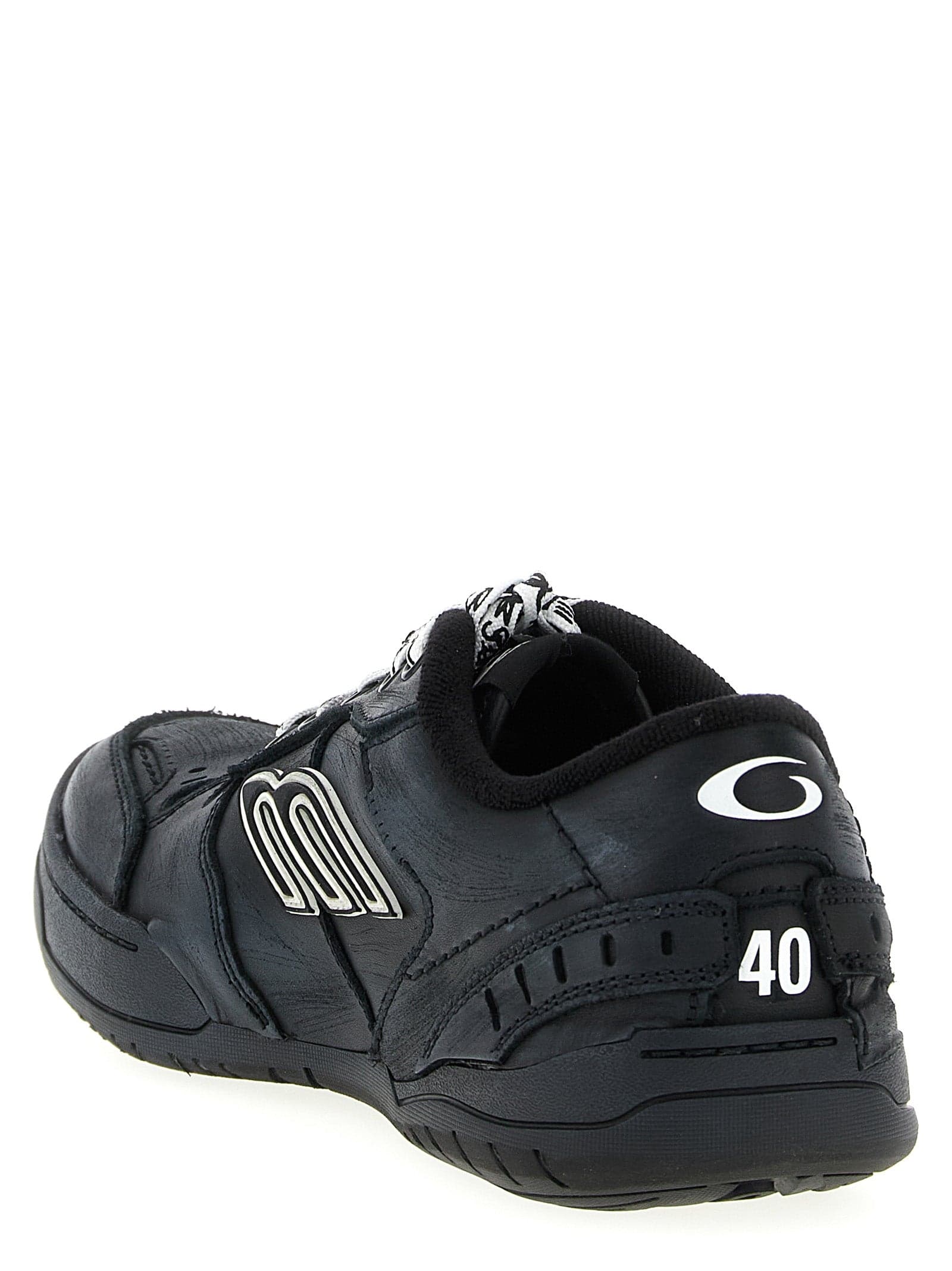 Balenciaga Black Calfskin Athletic Sneakers - 3