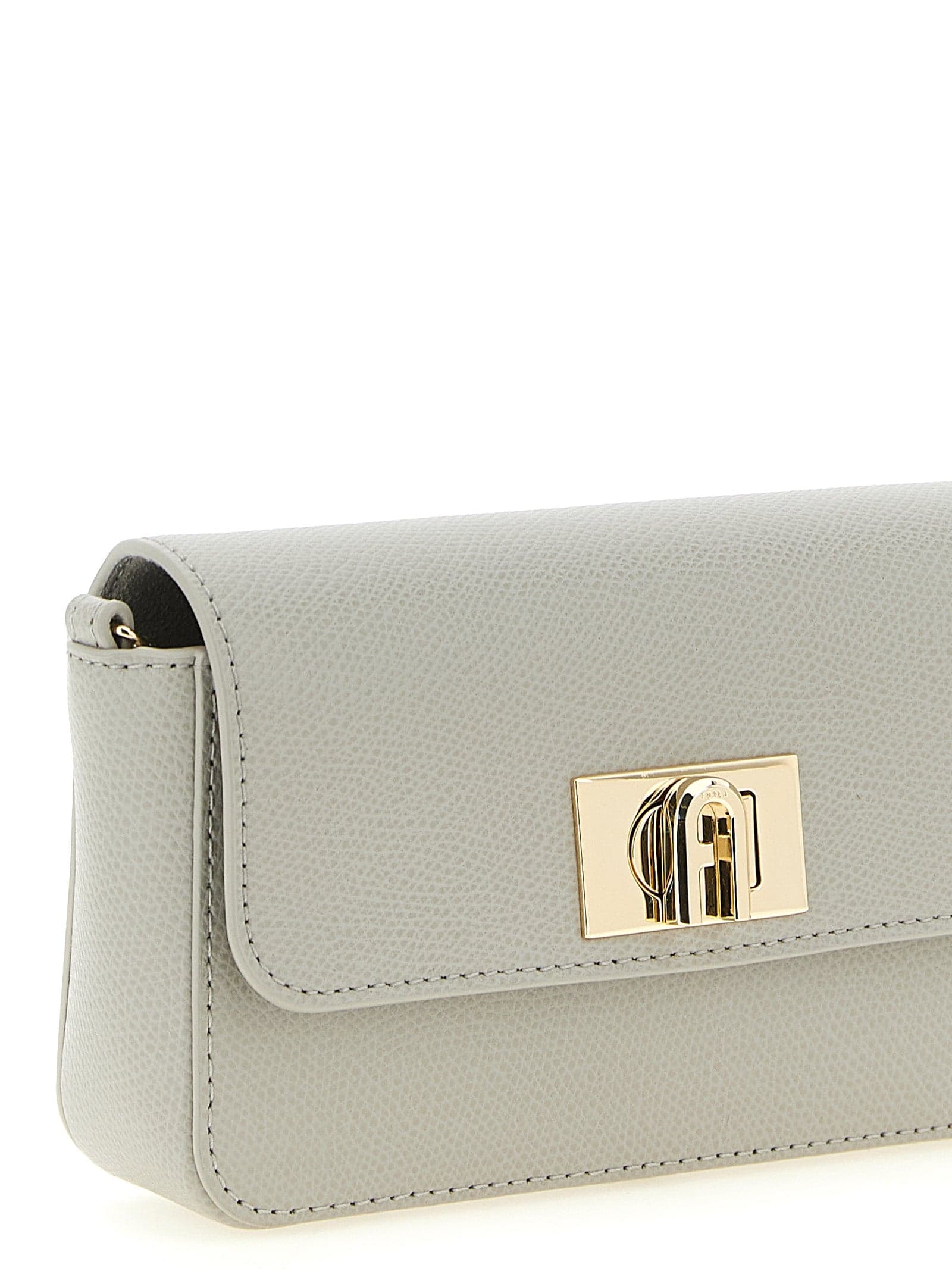 Furla Gray Calfskin Crossbody Bag - 3