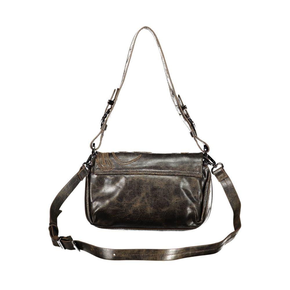 Desigual Brown Polyurethane Women's Bag with Embroidery and Magnet Closure - 2