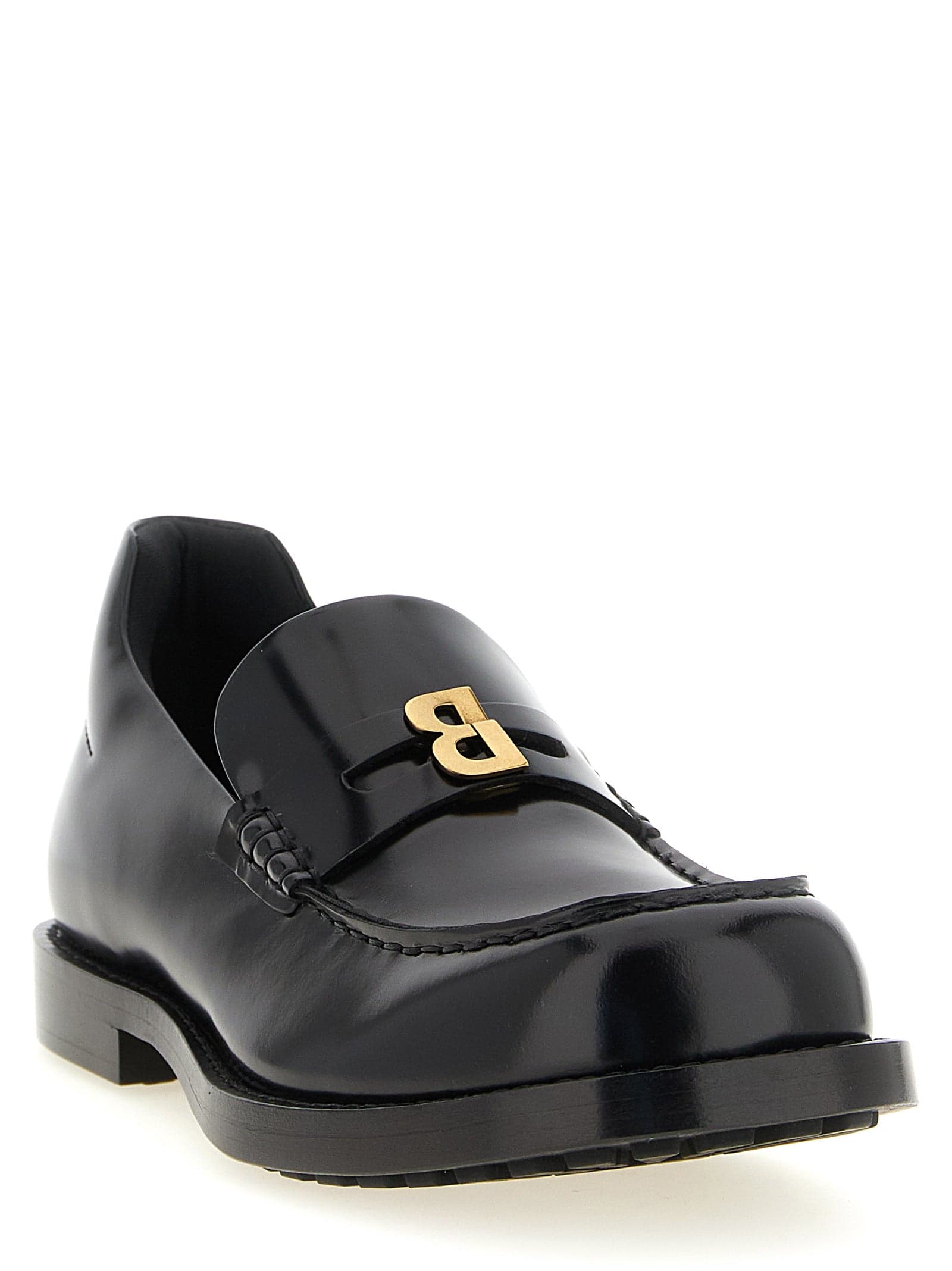 Balenciaga Black Calfskin Slip-On Loafers - 2