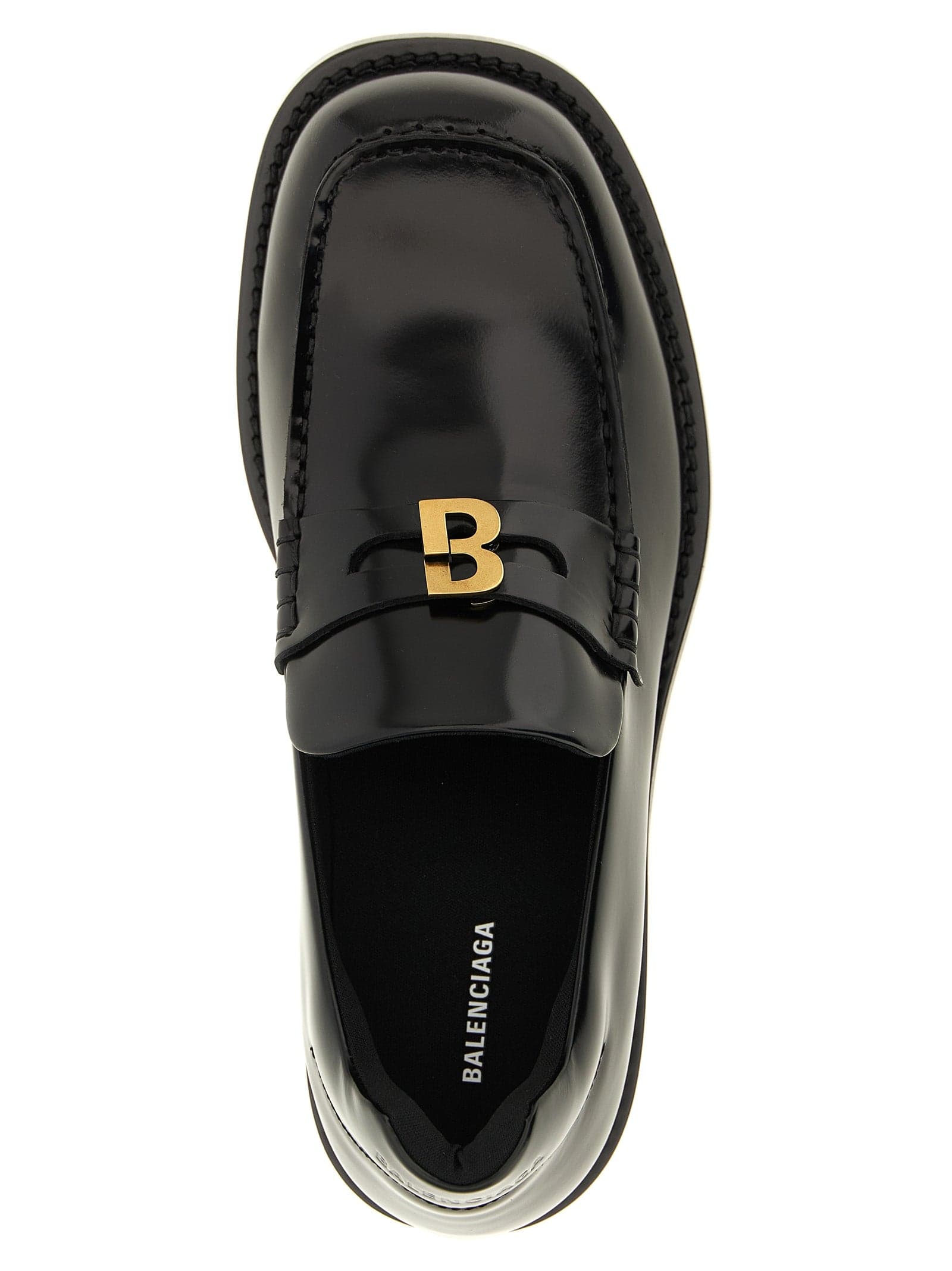 Balenciaga Black Calfskin Slip-On Loafers - 4