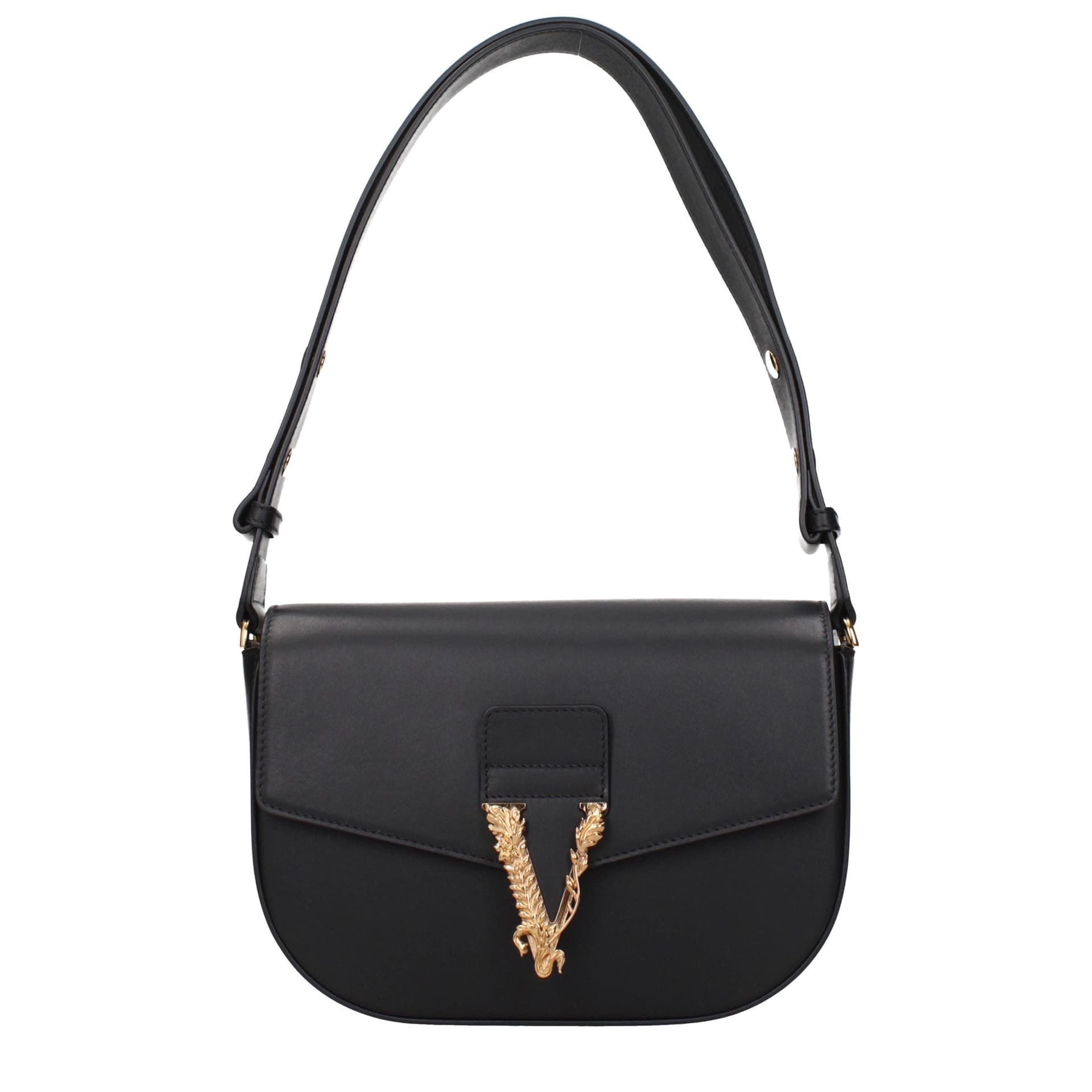 Versace Black Leather Crossbody Bag - 2