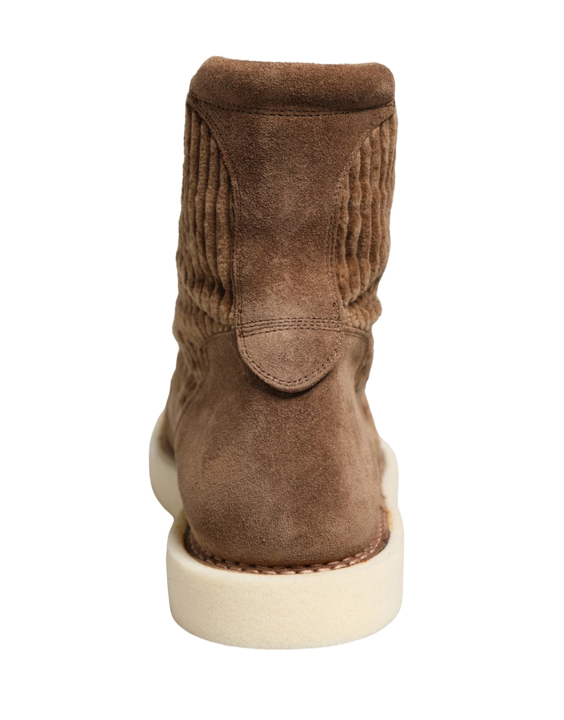 Dolce & Gabbana Brown Corduroy High Top Oxford Boots - 8