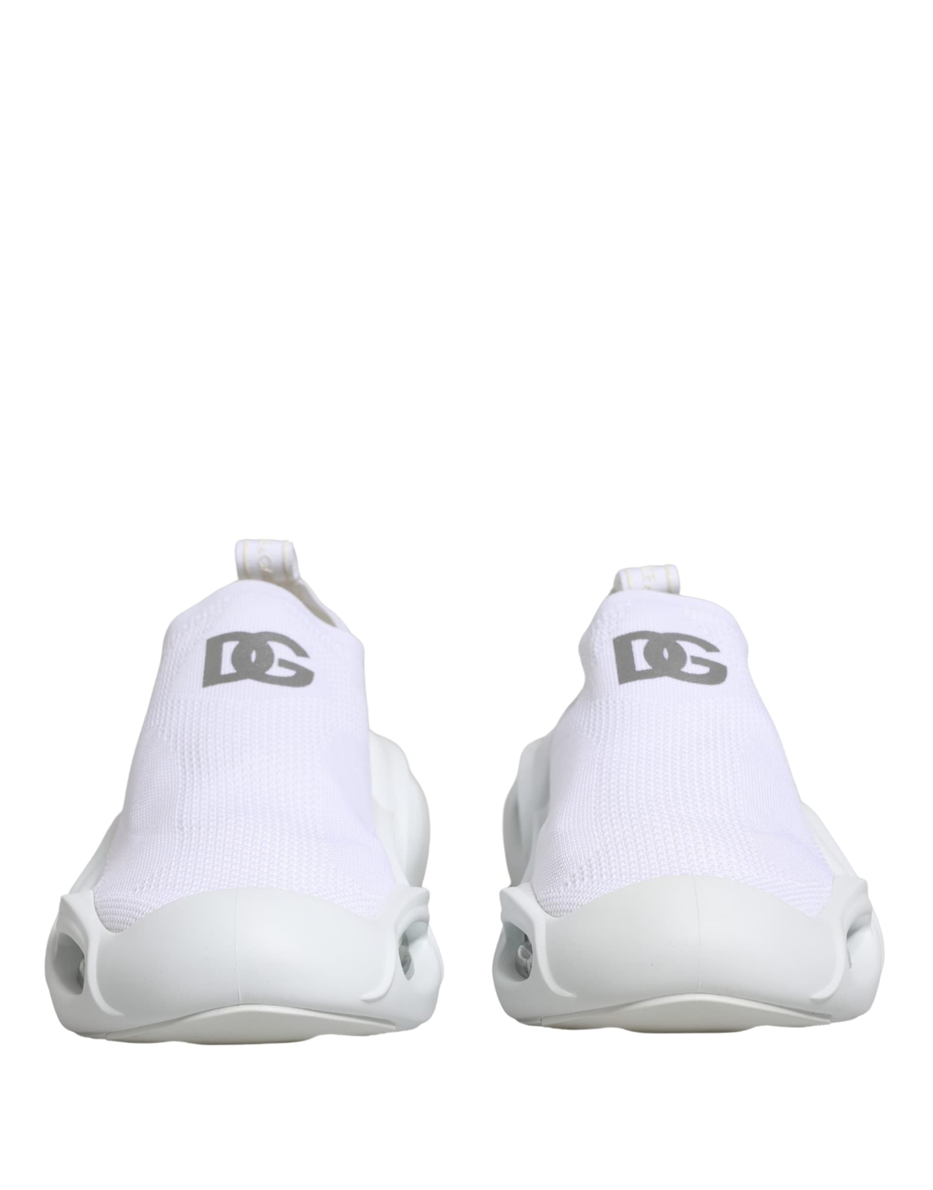 Dolce & Gabbana White Slip On Wave Low Top Sneakers Shoes - 2