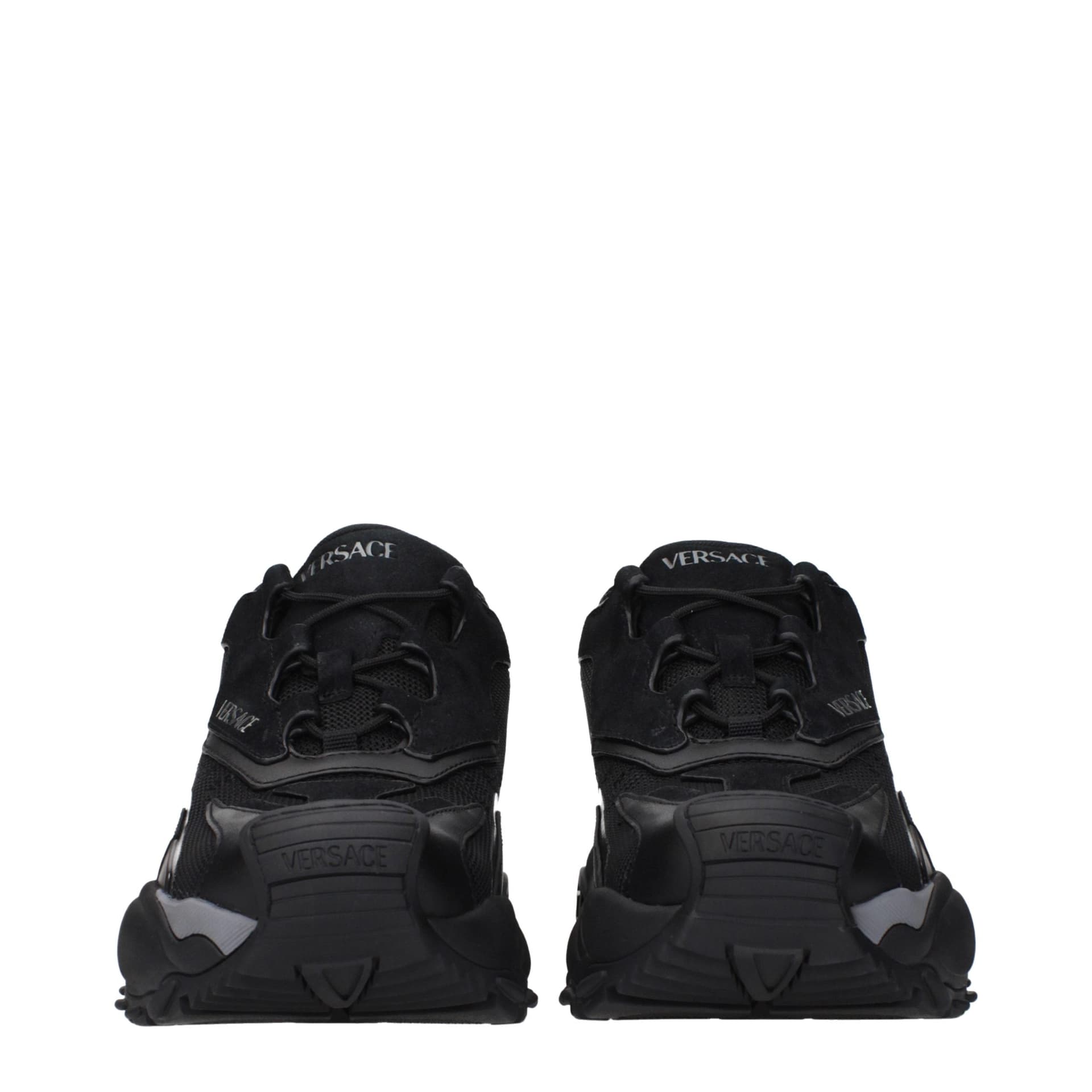 Versace Black Fabric Chunky Sneakers - 3