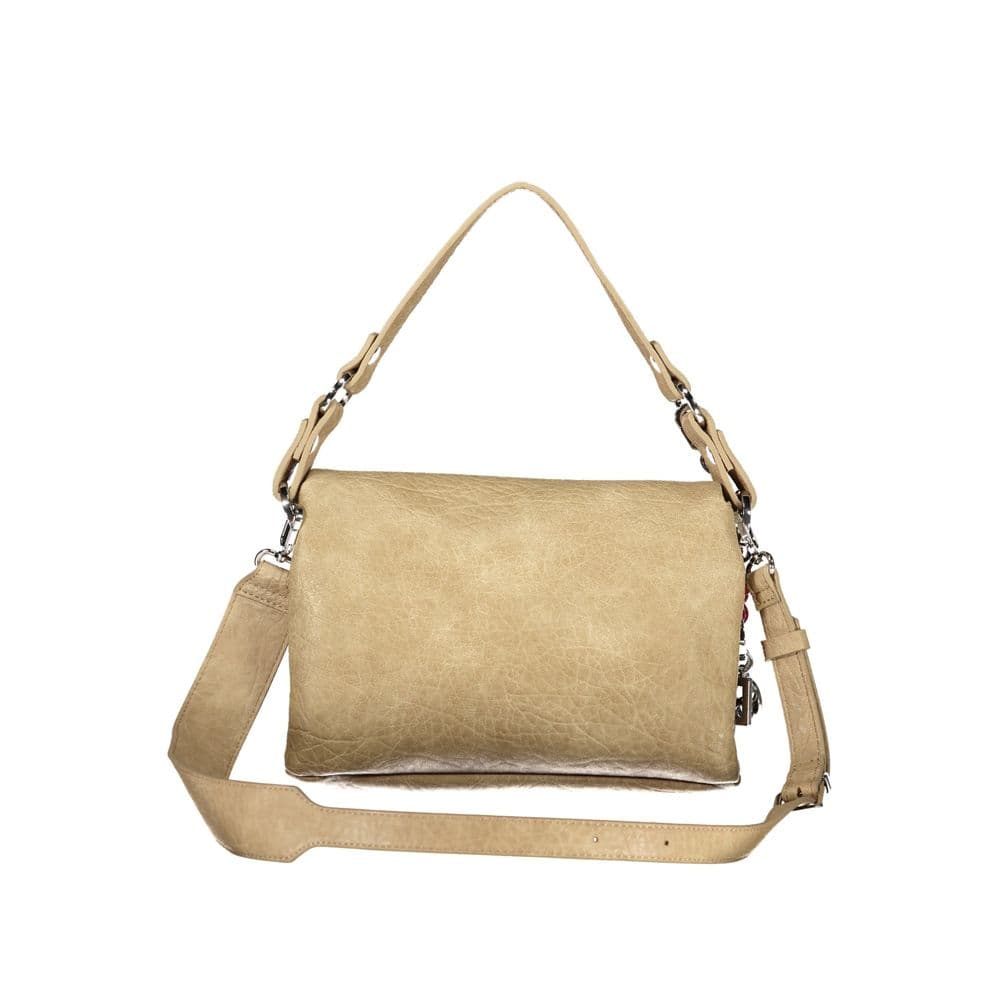 Desigual Beige Polyurethane Women's Bag with Removable Strap and Compartments - 2