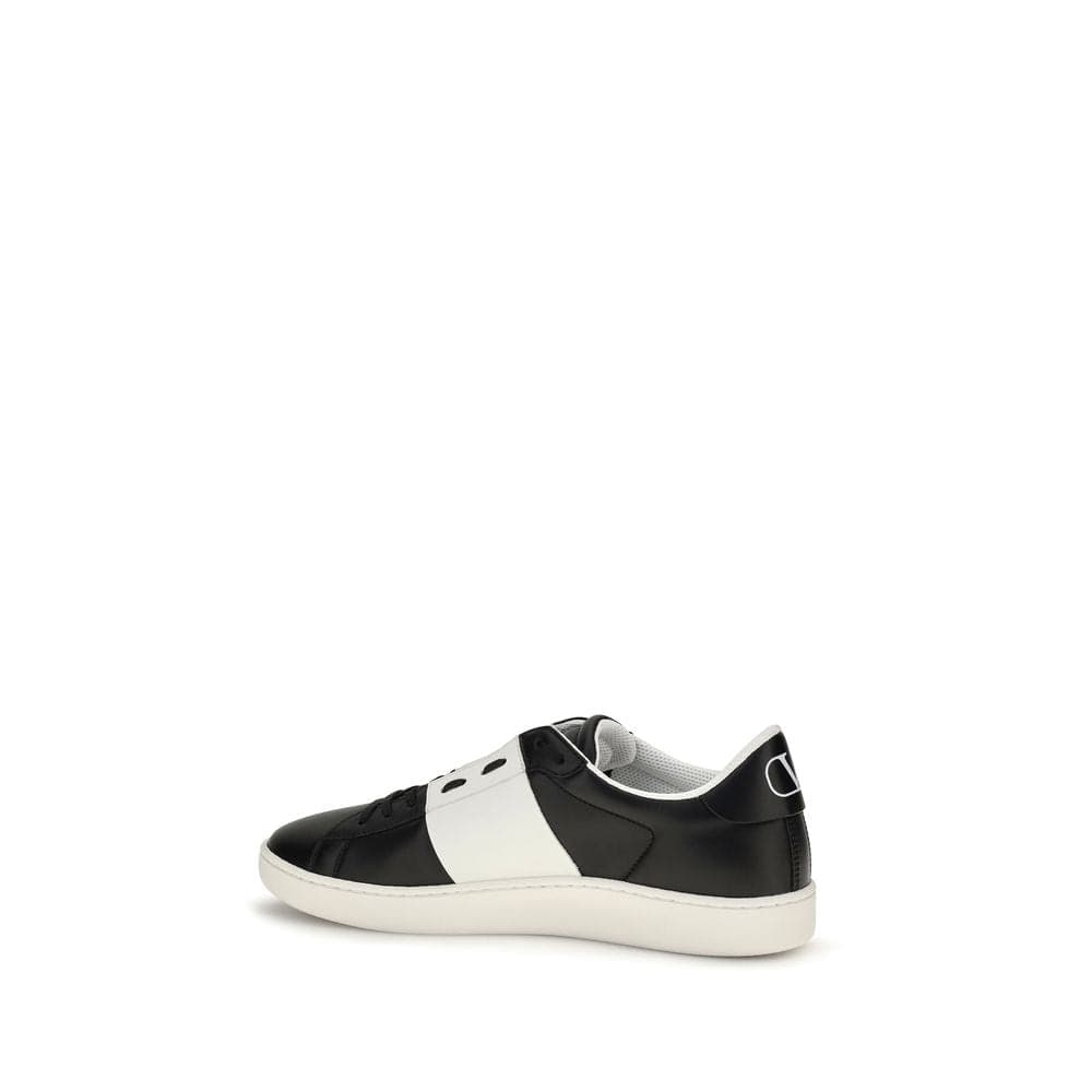 Valentino Garavani Black Calf Leather Bos Taurus Sneakers - 3