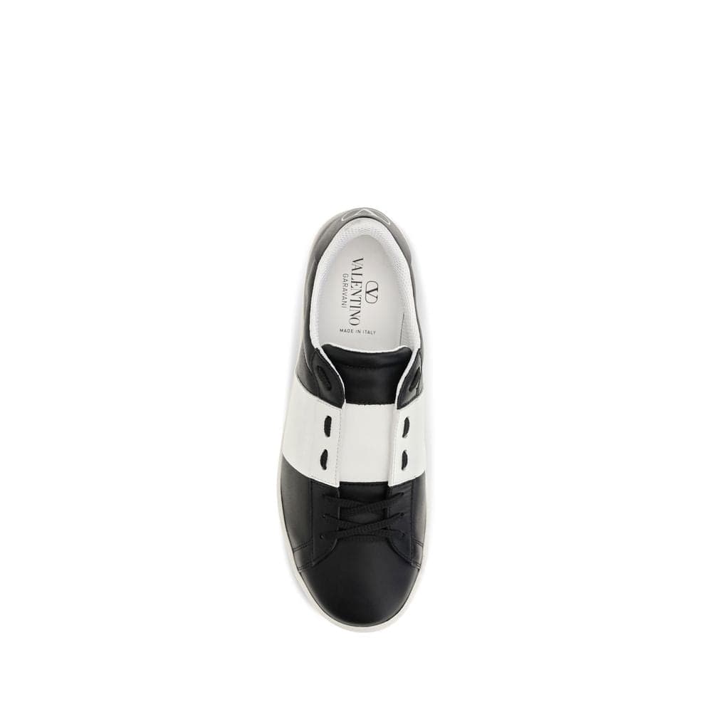 Valentino Garavani Black Calf Leather Bos Taurus Sneakers - 4