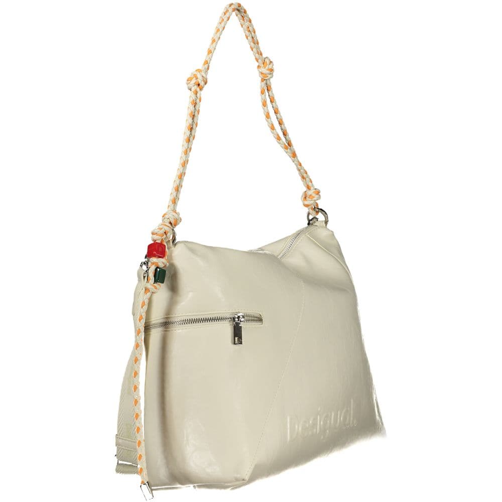Desigual Ecru Polyurethane Women Handbag - 3