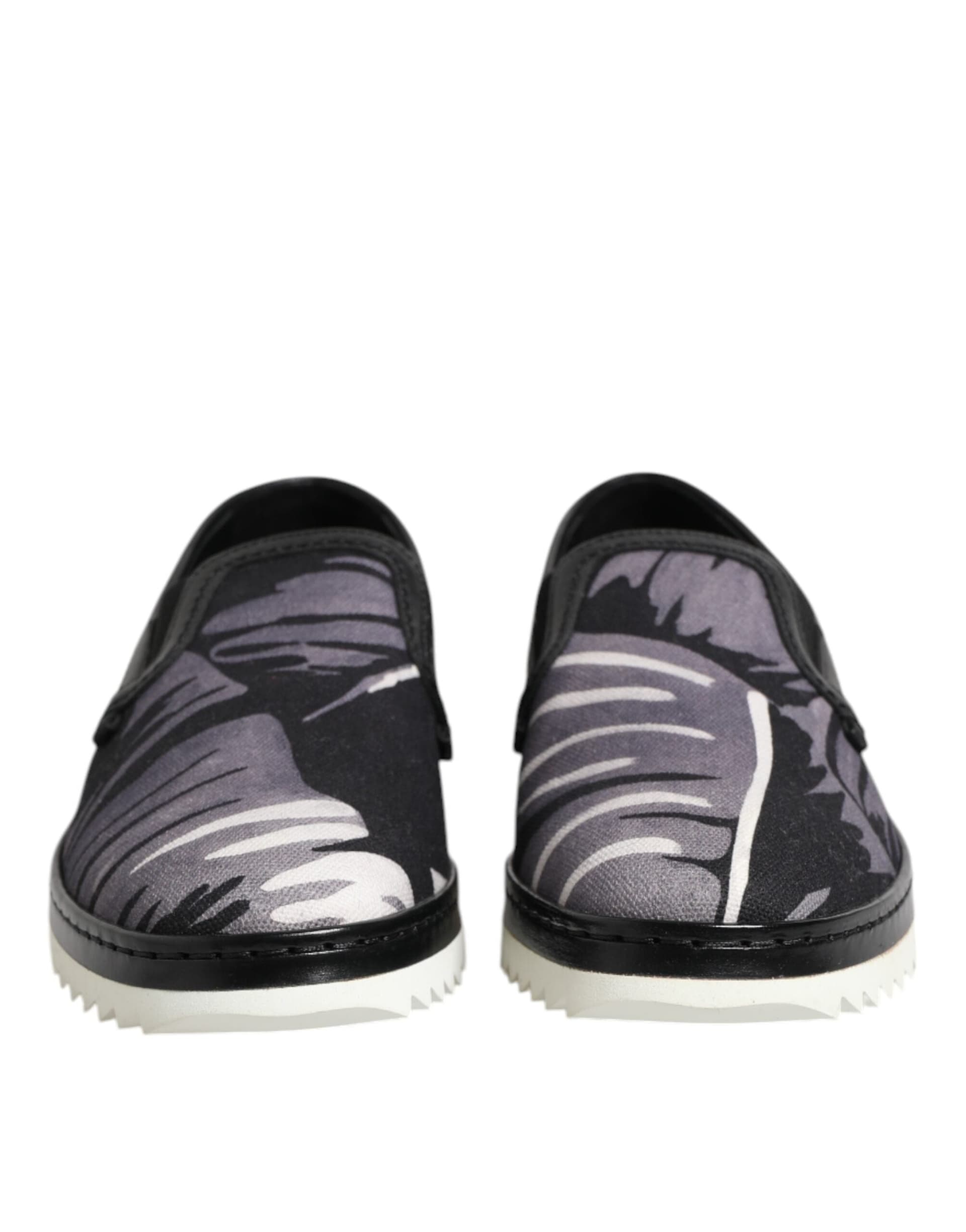 Dolce & Gabbana Black Tropical Slip On Men Sneakers Shoes - 2