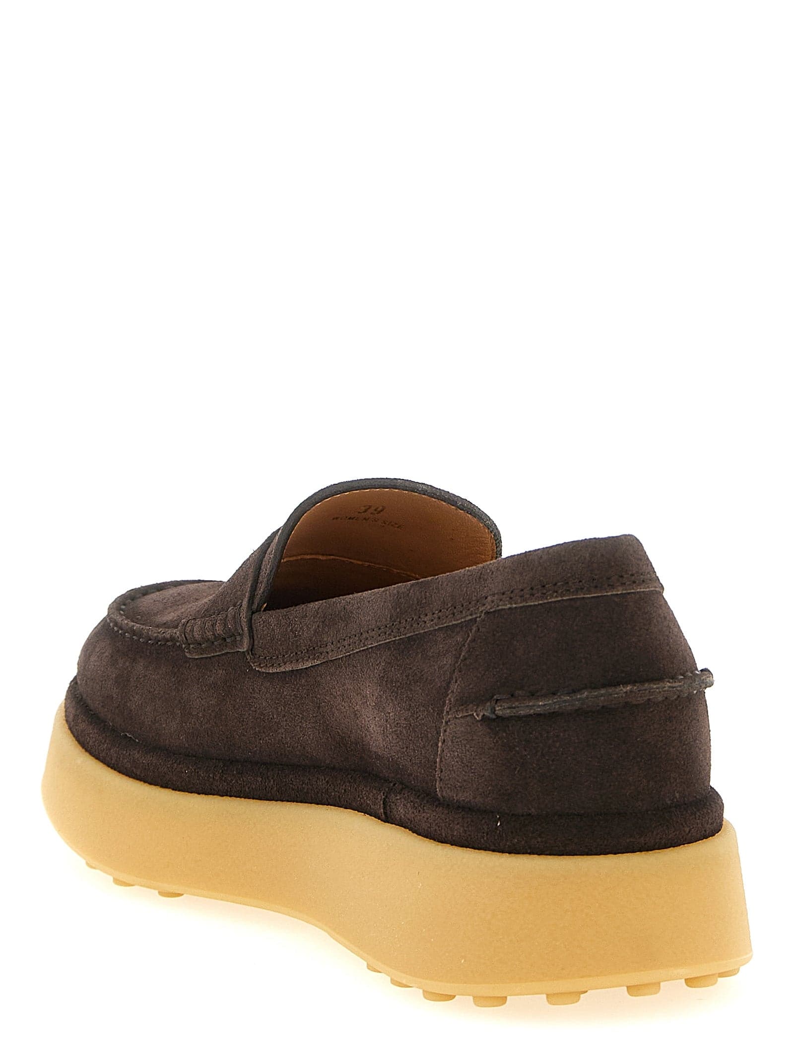 Tod's Brown Calfskin Slip-On Loafers - 3