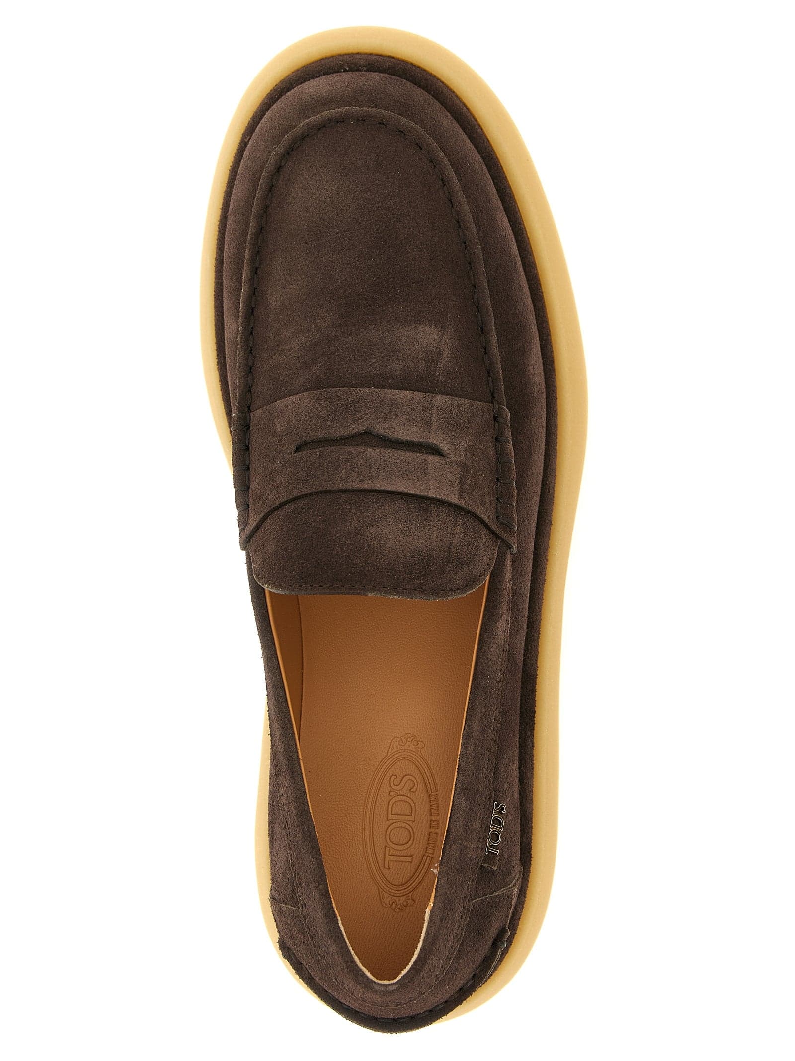 Tod's Brown Calfskin Slip-On Loafers - 4