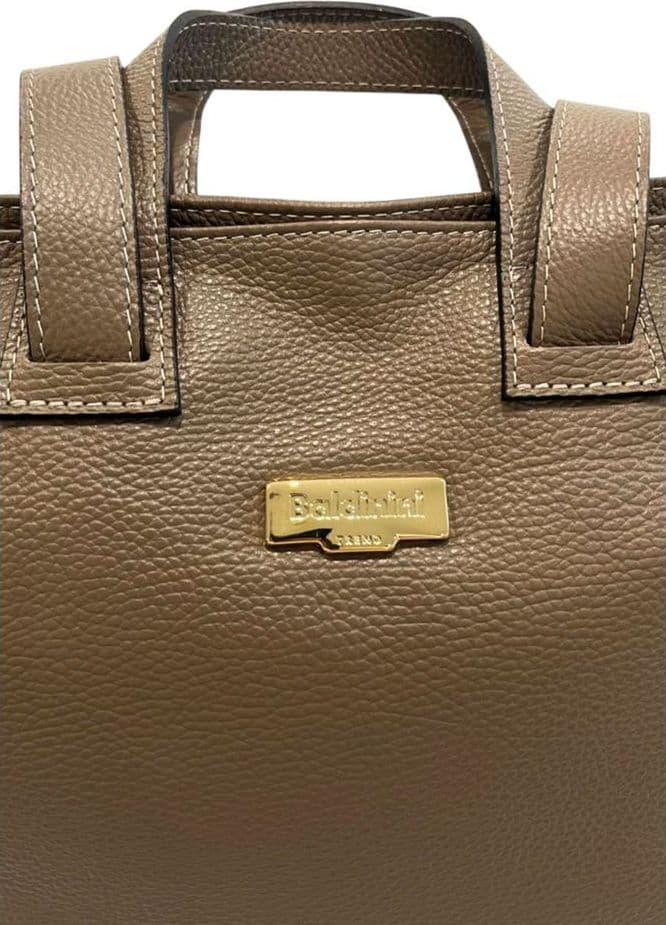 Baldinini Trend Beige Cowhide Handbag - 5