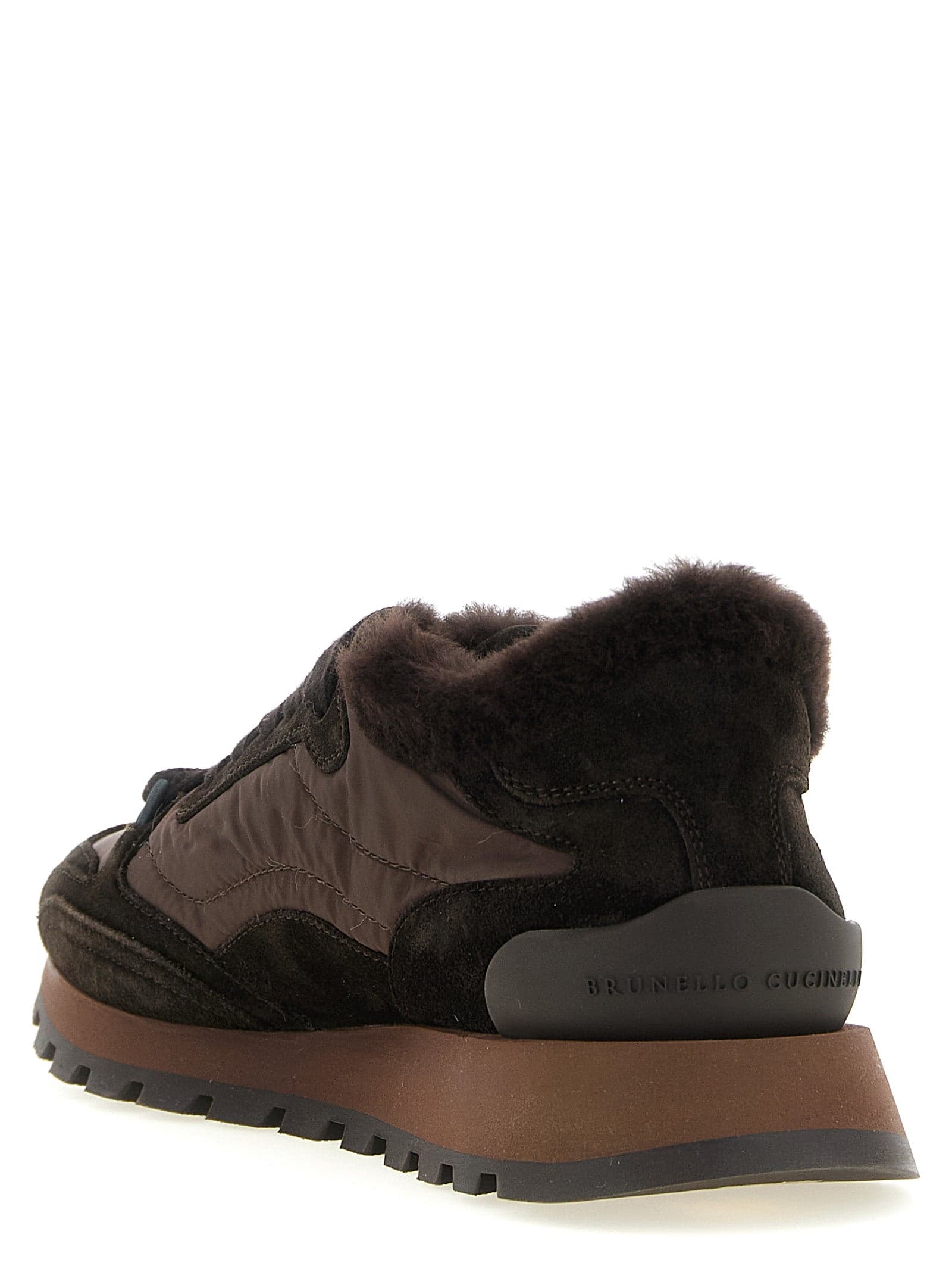 Brunello Cucinelli Black Calfskin Athletic Sneakers - 3