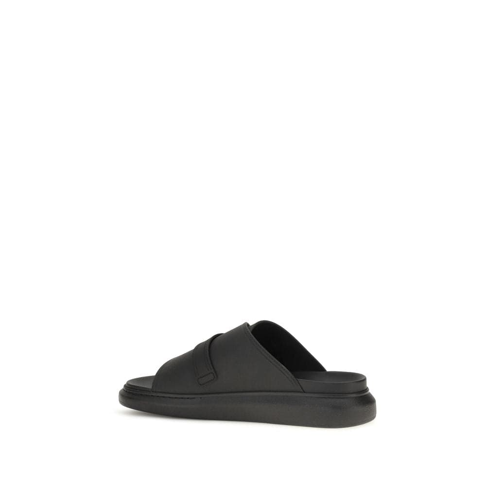 Alexander McQueen Black Calf Leather Bos Taurus Platform Sandals - 3