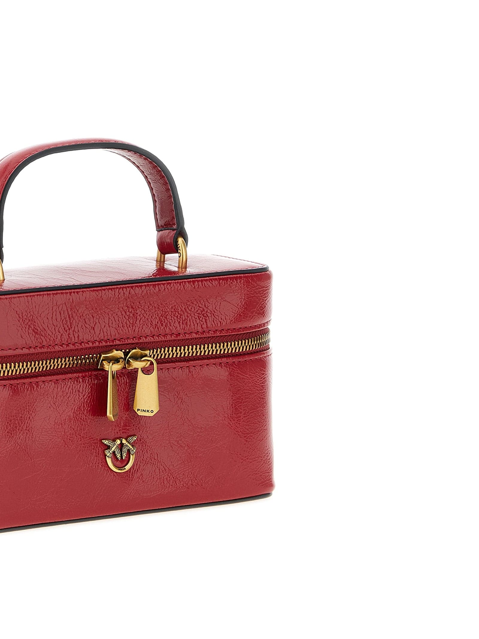 Borsa a tracolla PINKO in pelle di vitello rossa - 3
