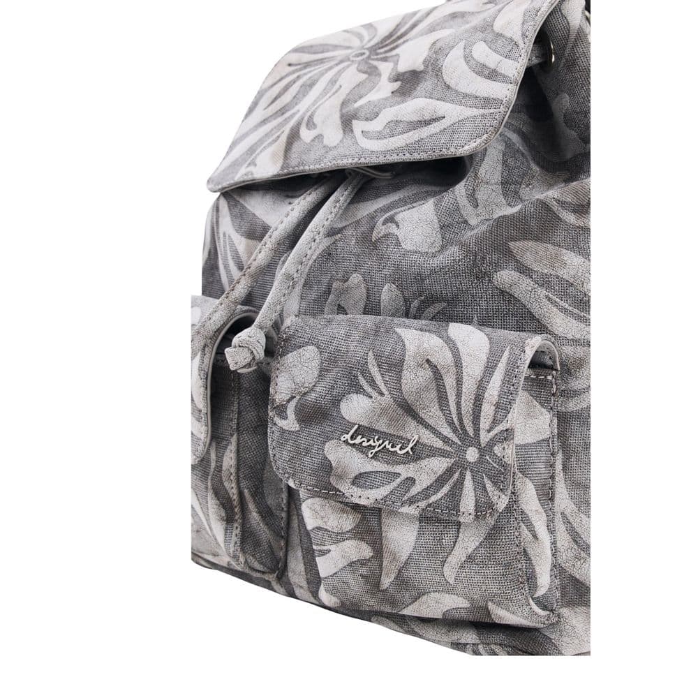Desigual Gray Cotton Backpack - 4