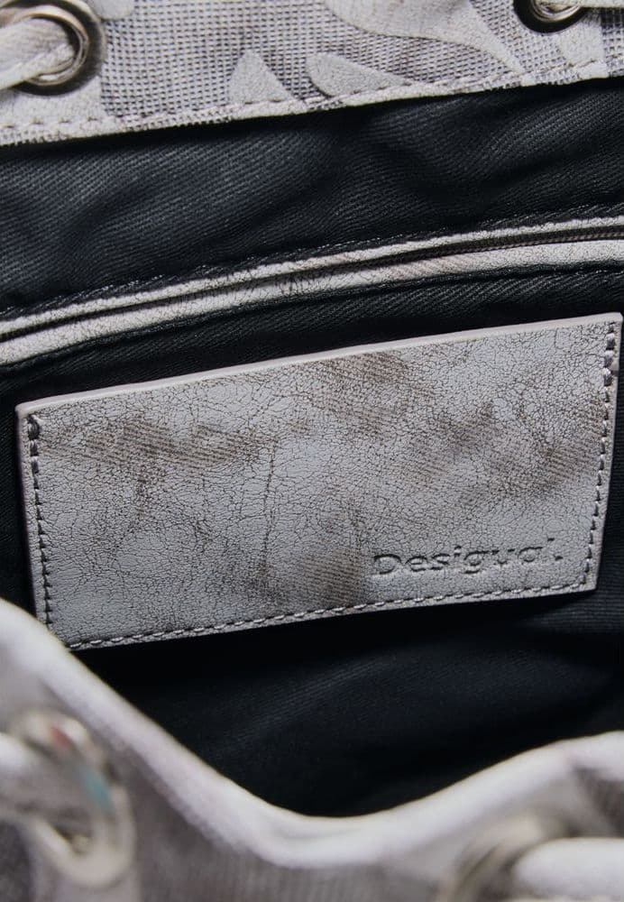 Desigual Gray Cotton Backpack - 5