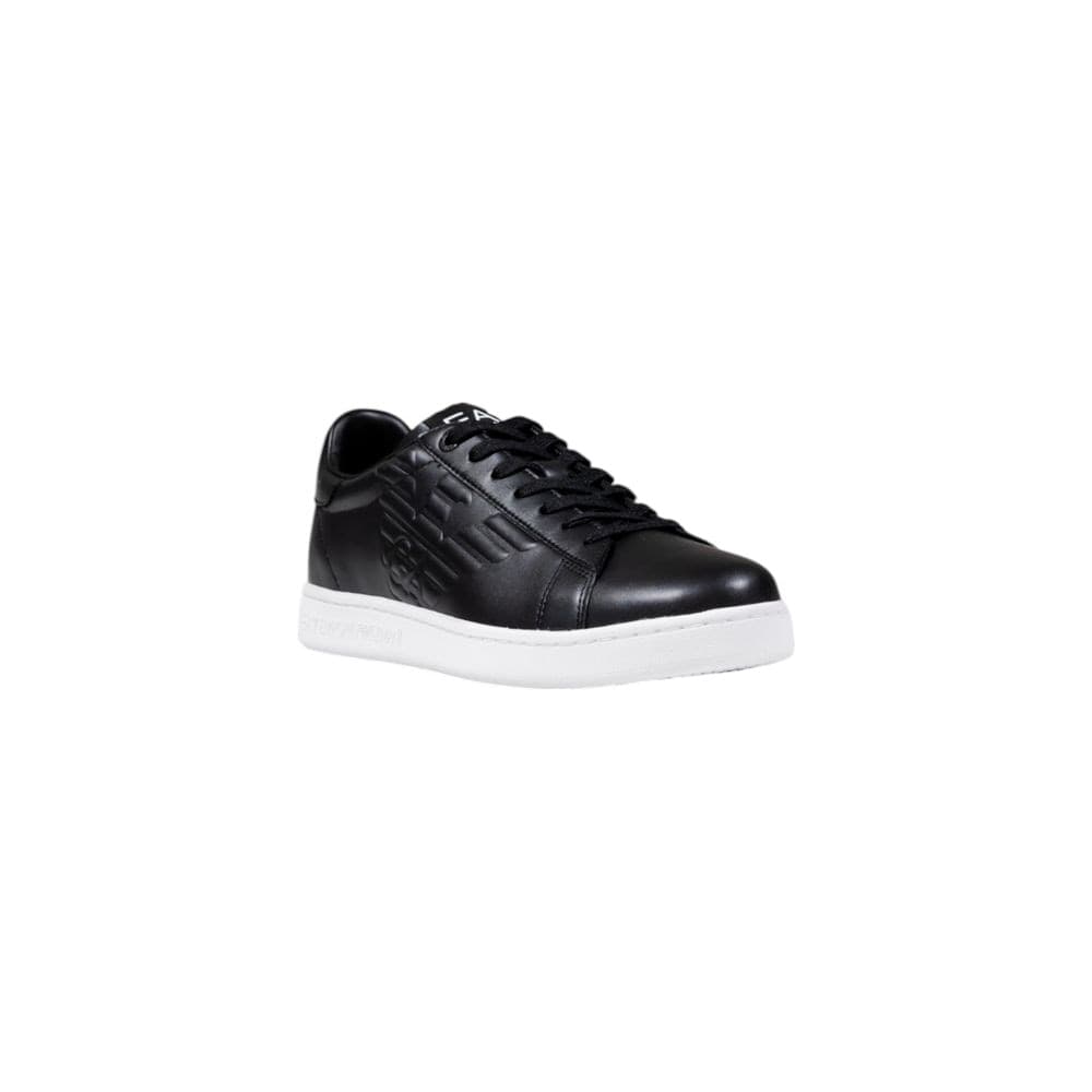 EA7 Emporio Armani Black Leather Sneakers - 2