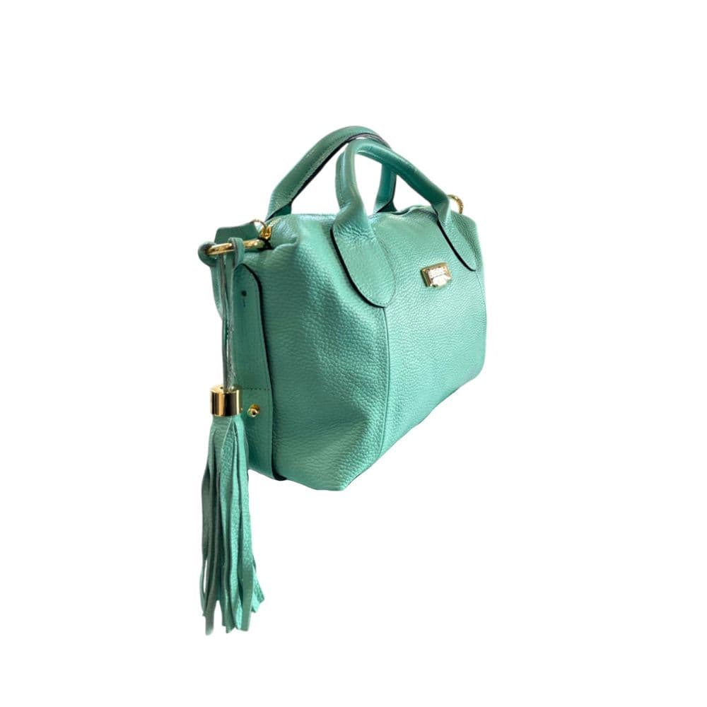 Baldinini Trend Turquoise Cowhide Handbag - 2