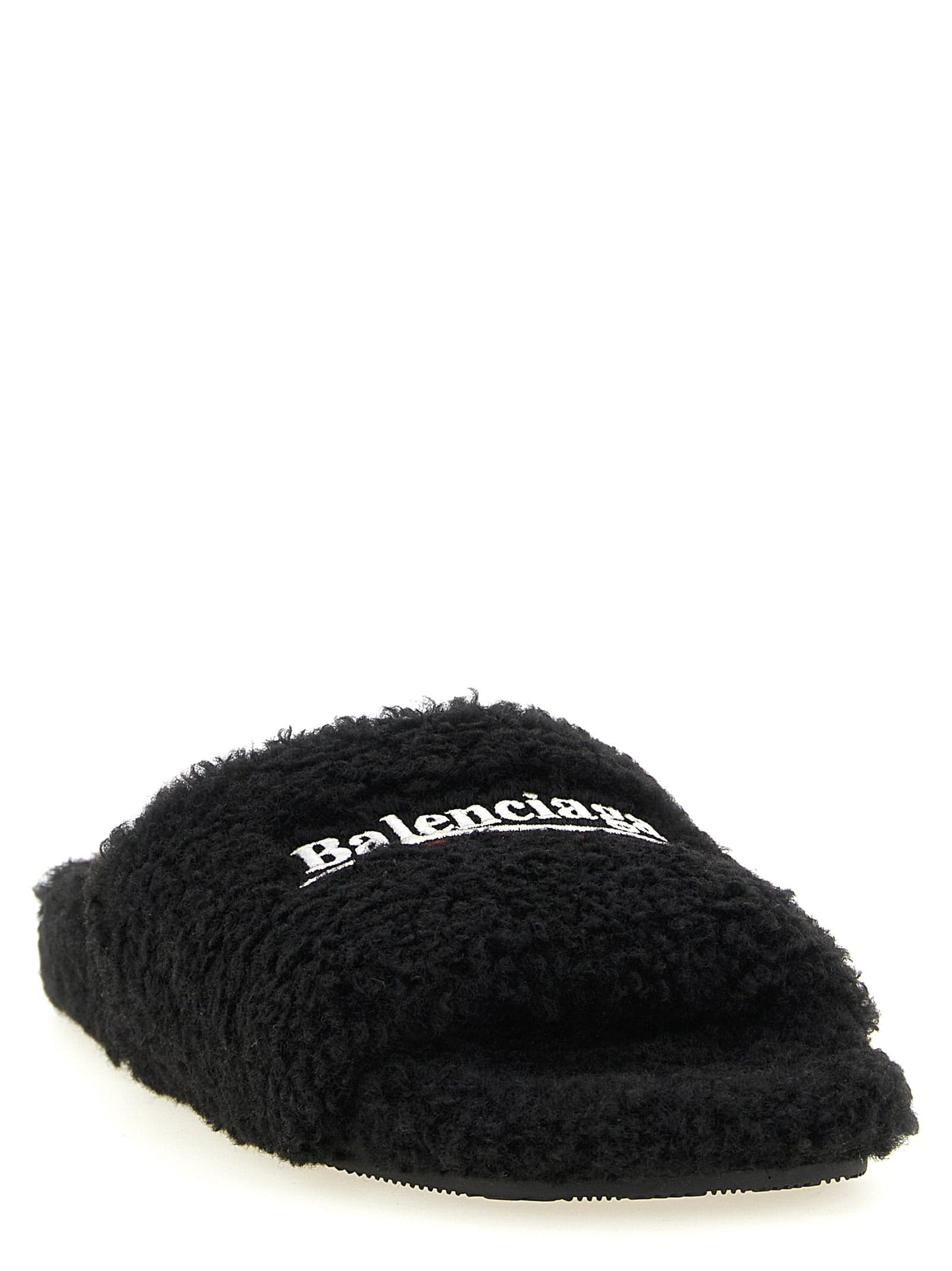Balenciaga Black Polyester Slides - 2