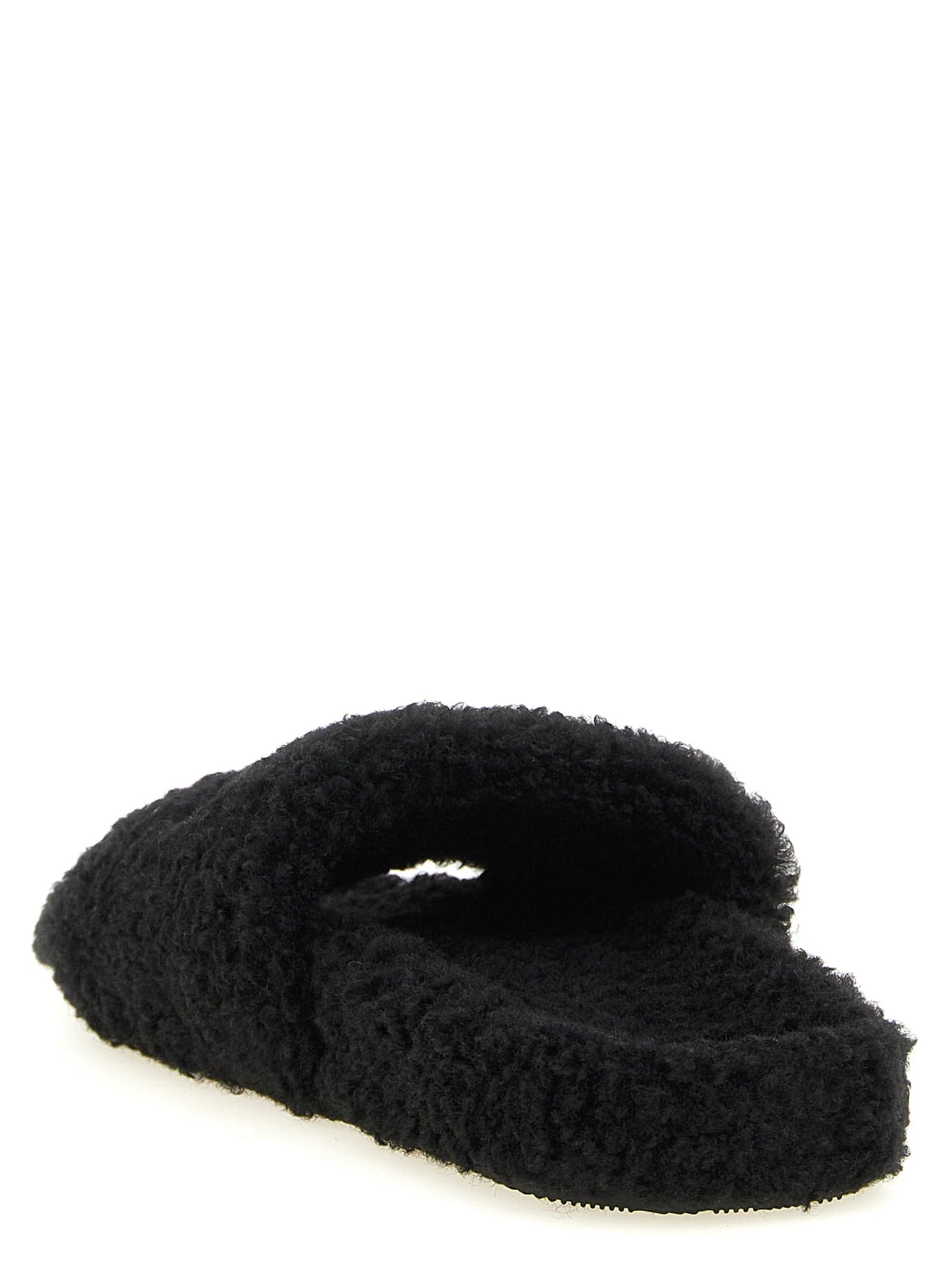 Balenciaga Black Polyester Slides - 3