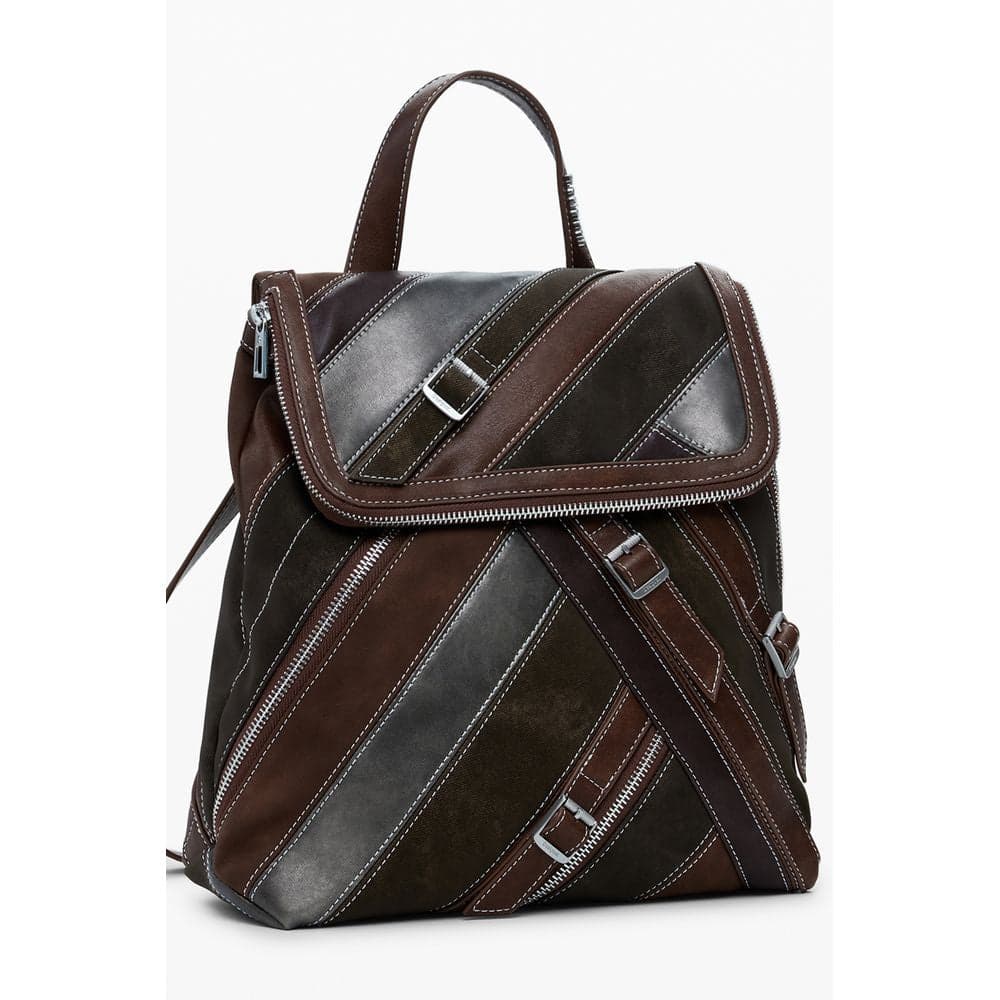 Desigual Marrone Poliuretano Women Backpack - 2