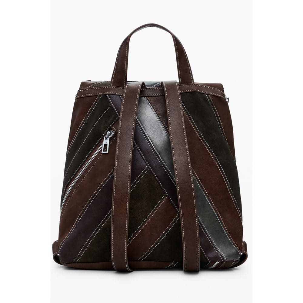 Desigual Marrone Poliuretano Women Backpack - 3