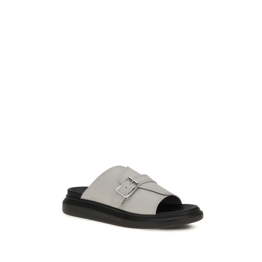 Alexander McQueen Gray Calf Leather Bos Taurus Platform Sandals - 2