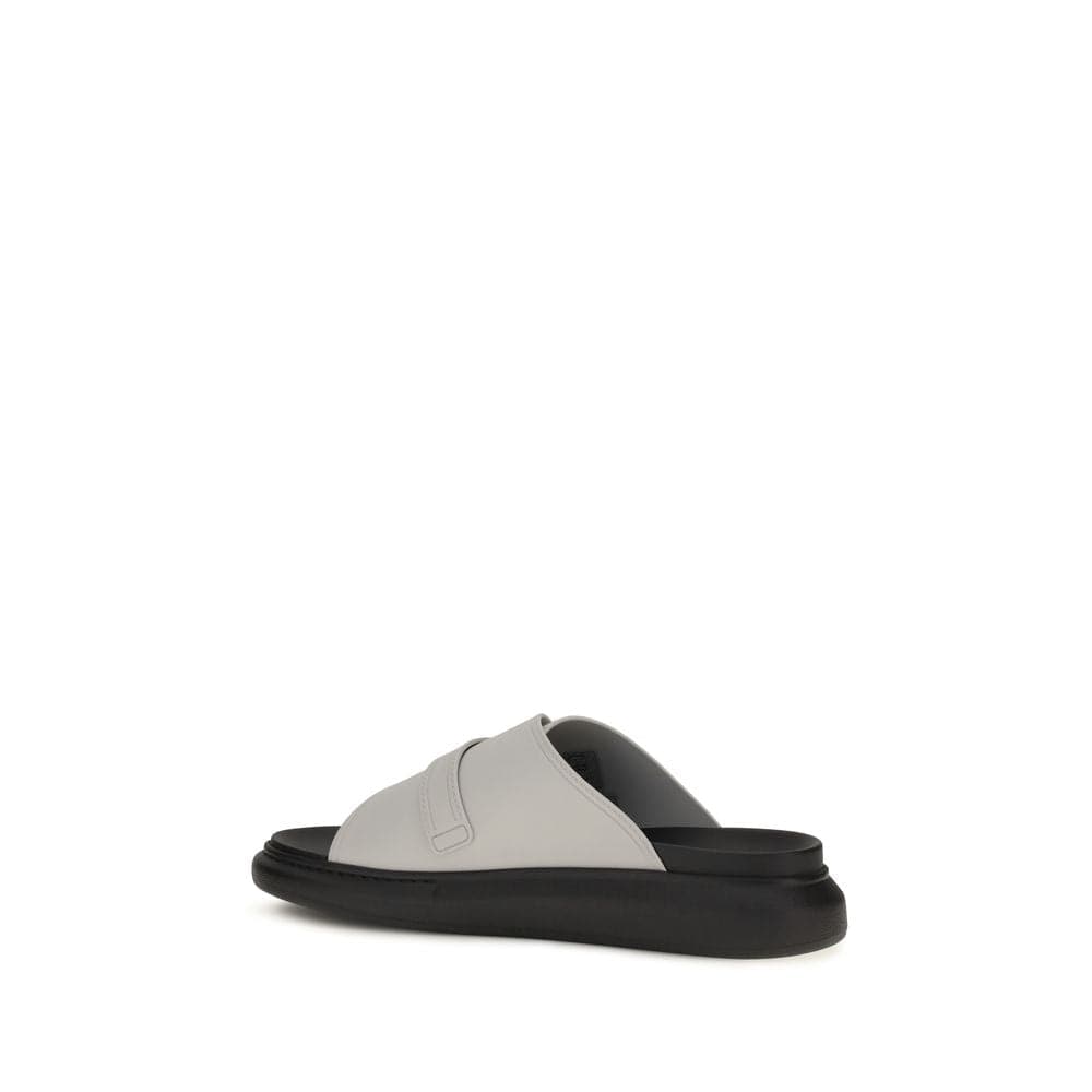 Alexander McQueen Gray Calf Leather Bos Taurus Platform Sandals - 3